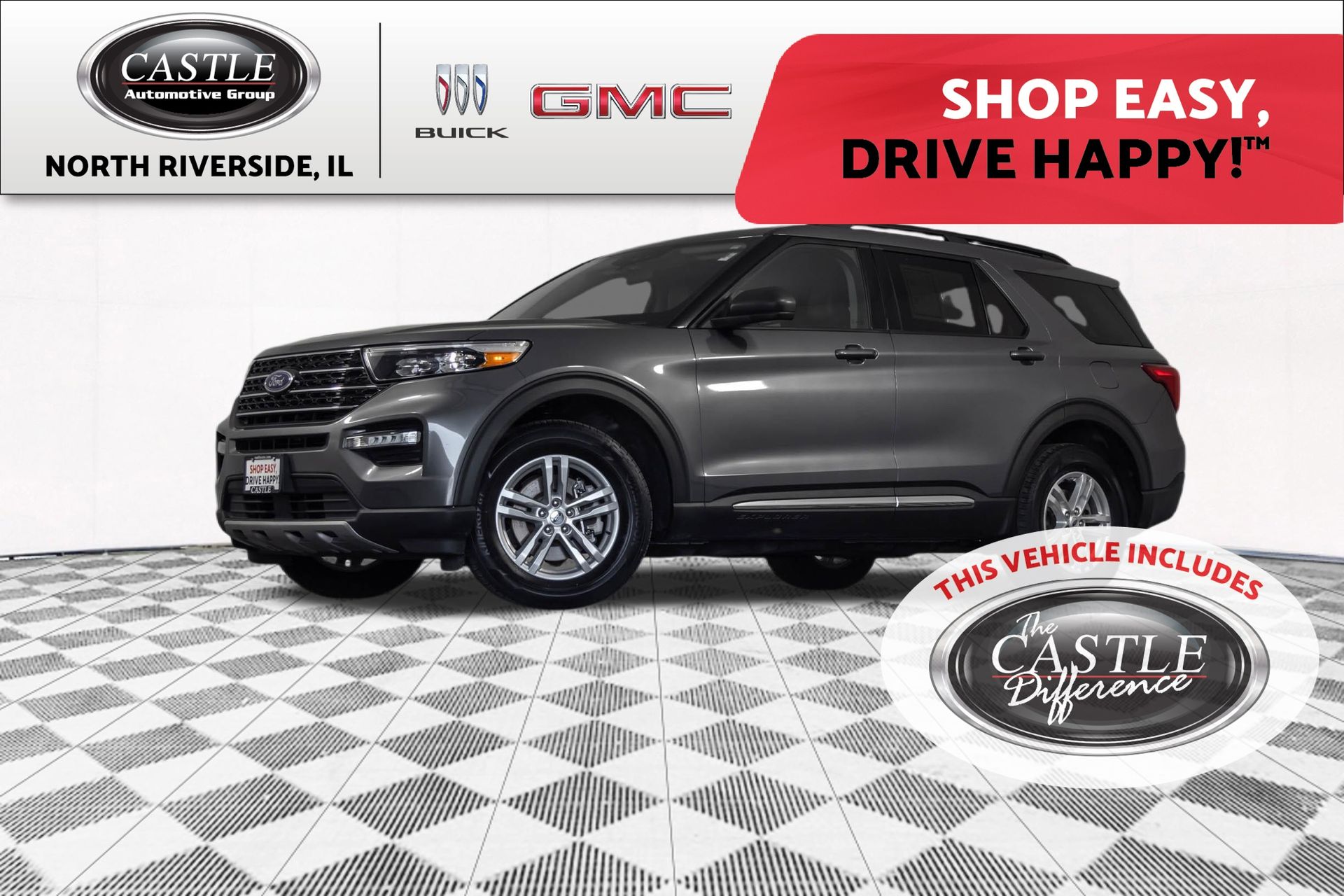 Gray Metallic 2021 Ford Explorer SUV / Crossover All-Wheel Drive Automatic