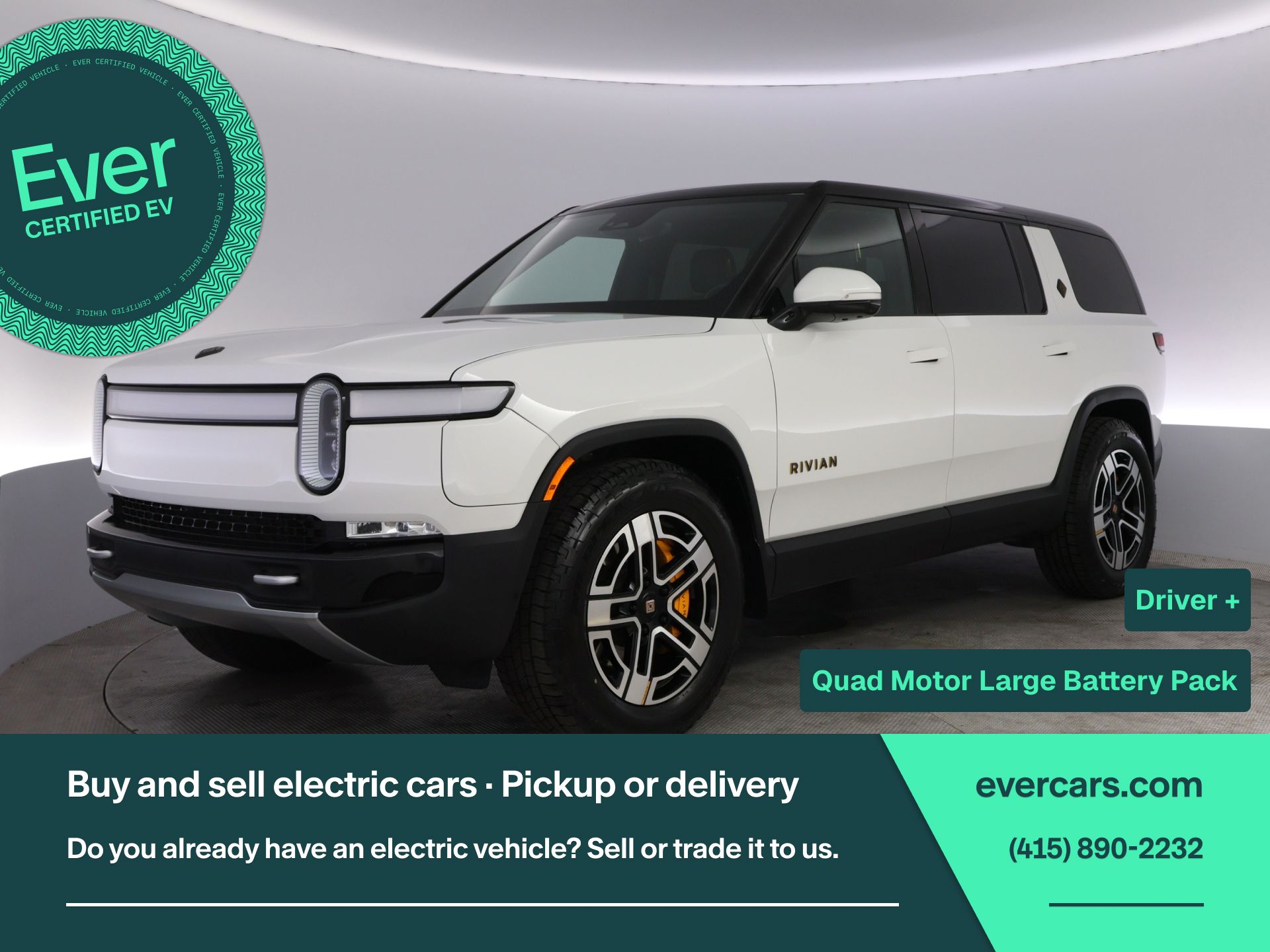 White 2023 Rivian R1S SUV / Crossover All-Wheel Drive 1-Speed Automatic