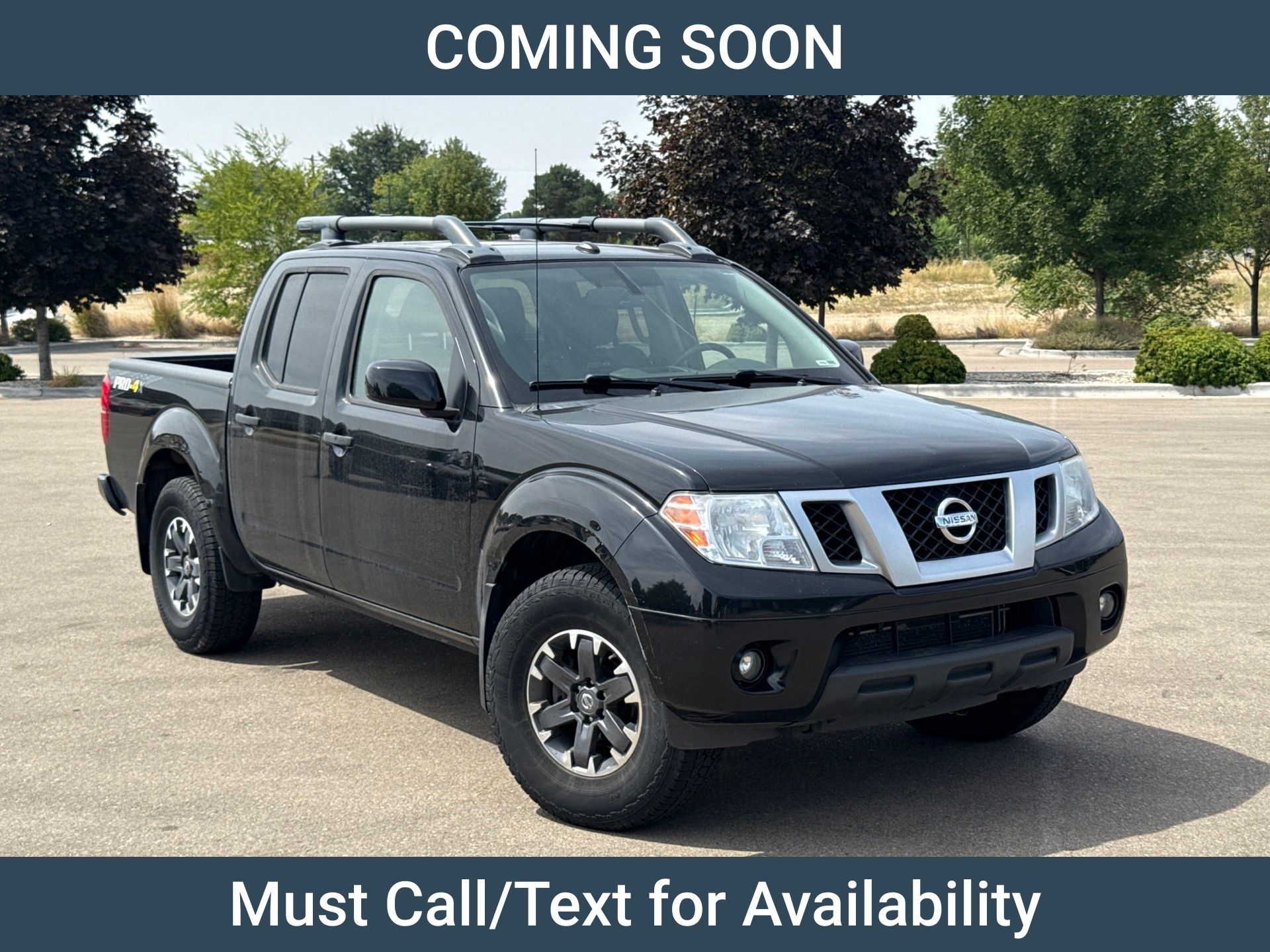 Gray (Magnetic Black Pearl) 2019 Nissan Frontier Pickup Truck Four-Wheel Drive Automatic