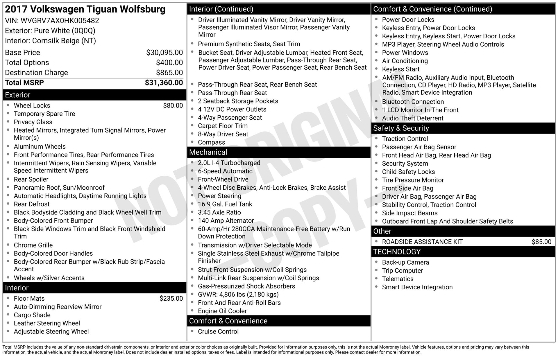 2017 Volkswagen Tiguan Wolfsburg