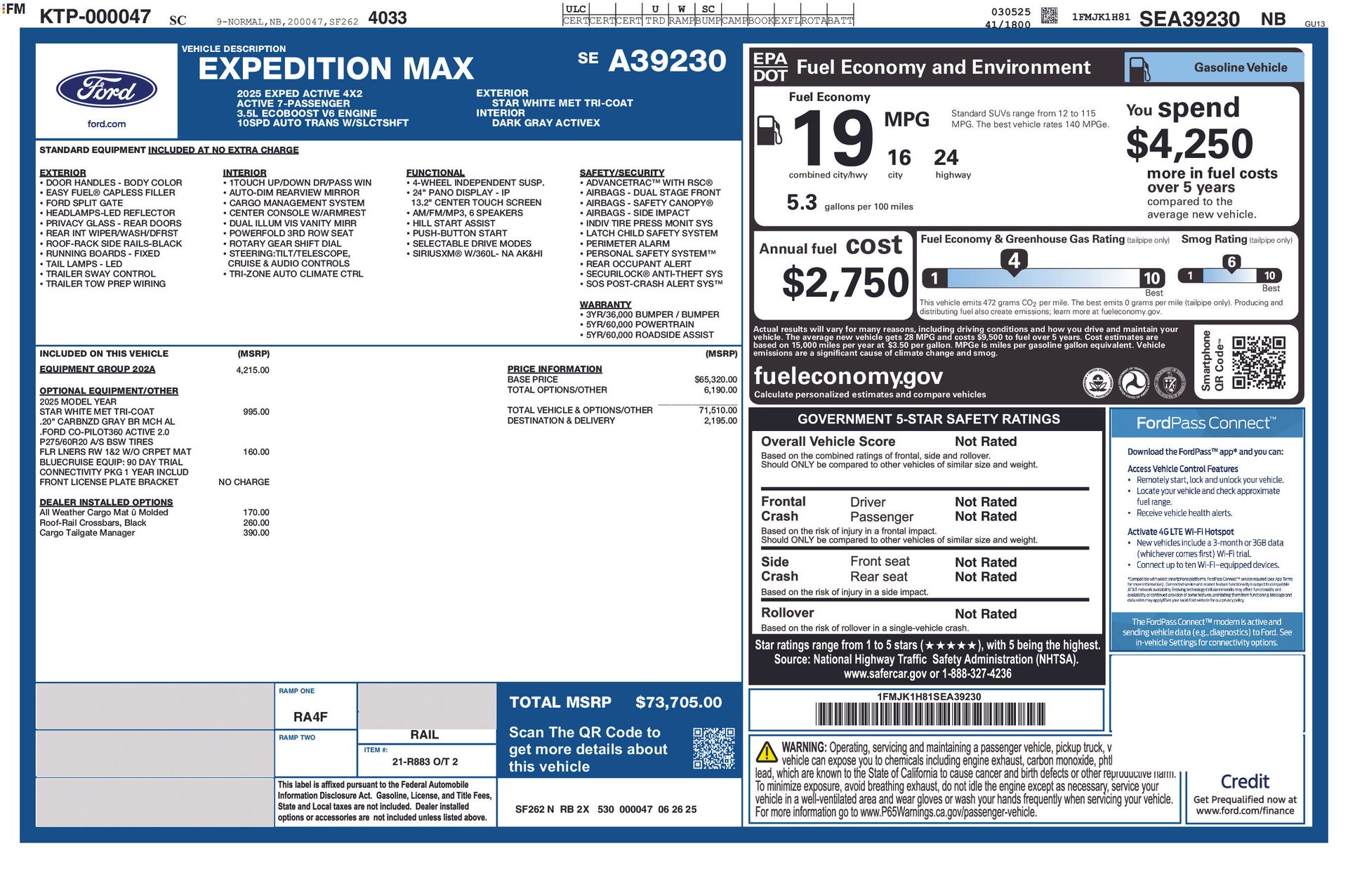 2025 Ford Expedition Max Active White at Bob King Buick GMC