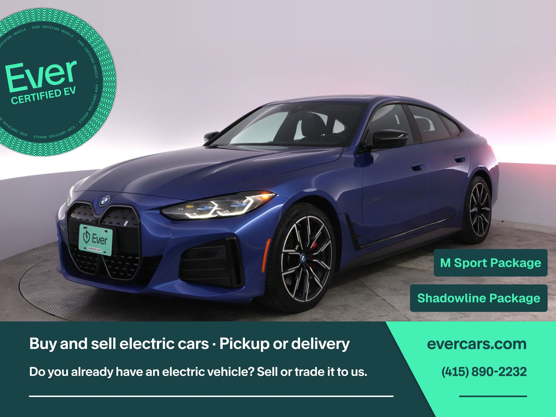 Portimao Blue Metallic 2023 BMW i4 Sedan Rear-Wheel Drive Automatic