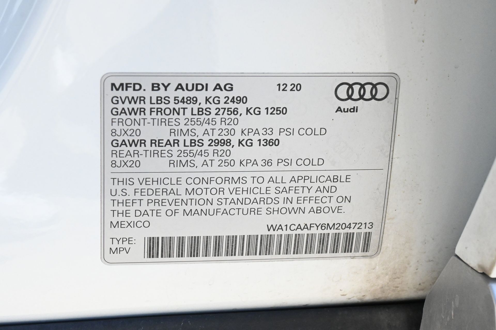 2021 Audi Q5 45 Prestige White at Genesis of Spring