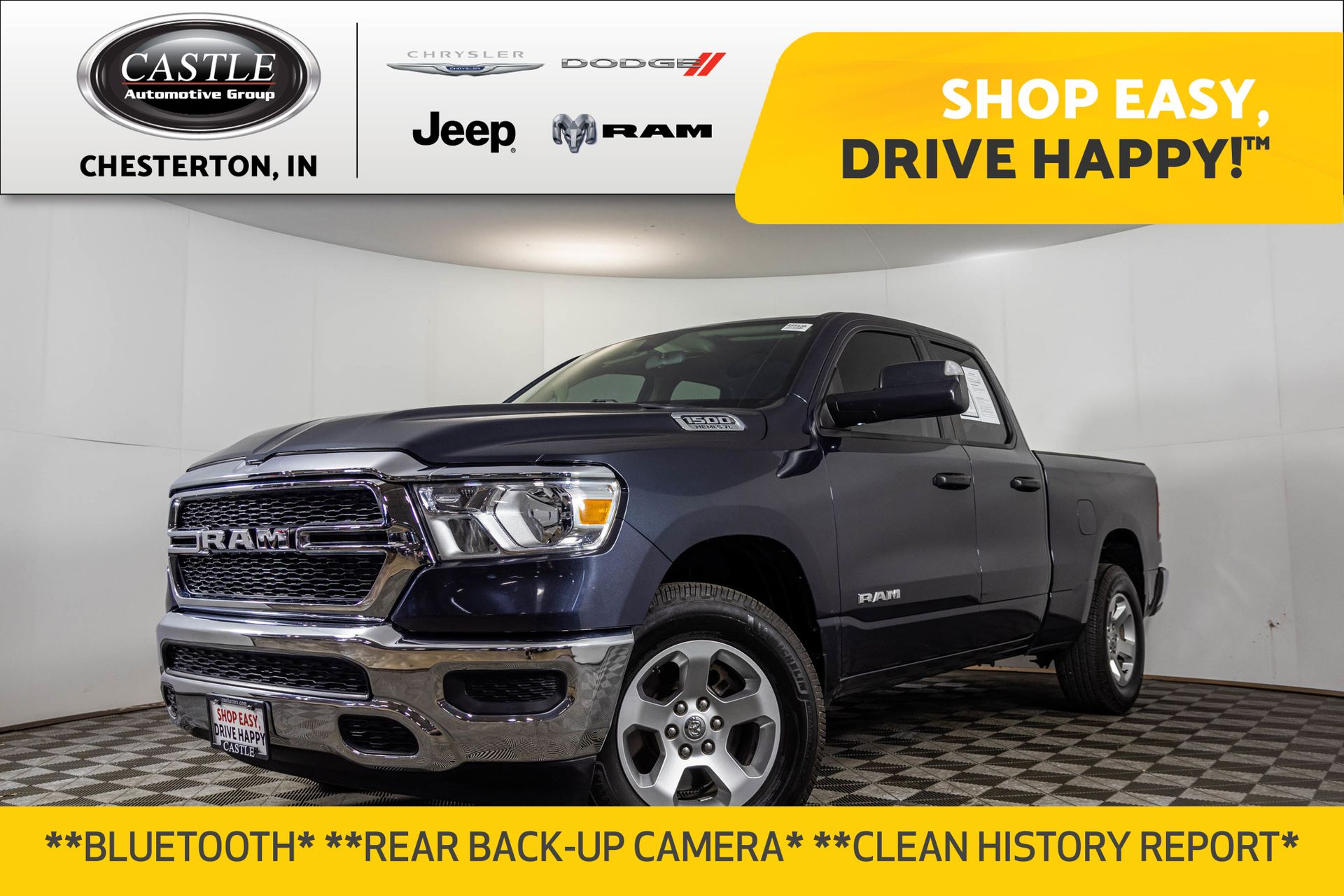 Gray (Maximum Steel Metallic Clearcoat) 2019 RAM 1500 Pickup Truck Four-Wheel Drive 8-Speed Automatic