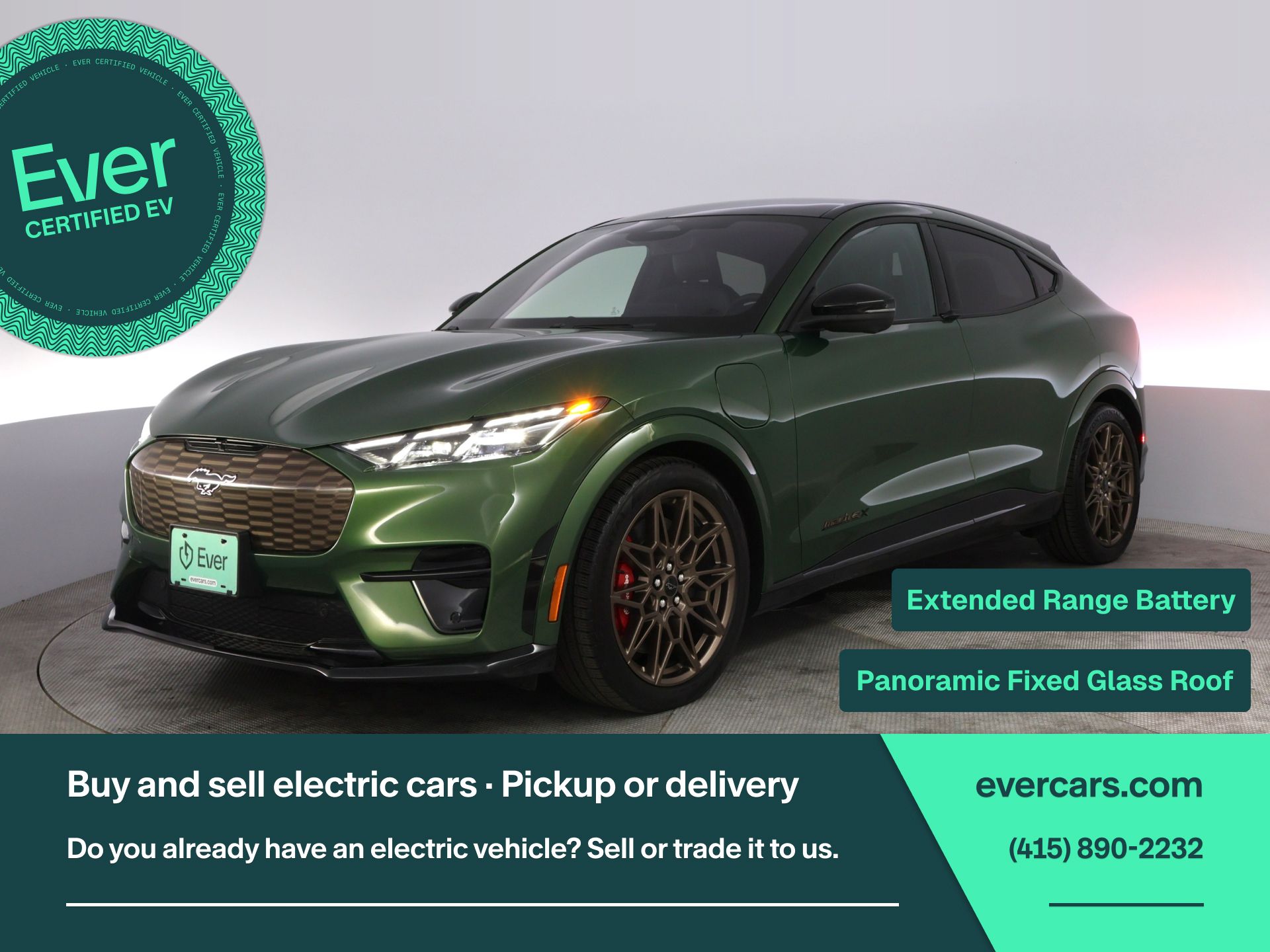 Green Metallic 2025 Ford Mustang Mach-E SUV / Crossover All-Wheel Drive Automatic