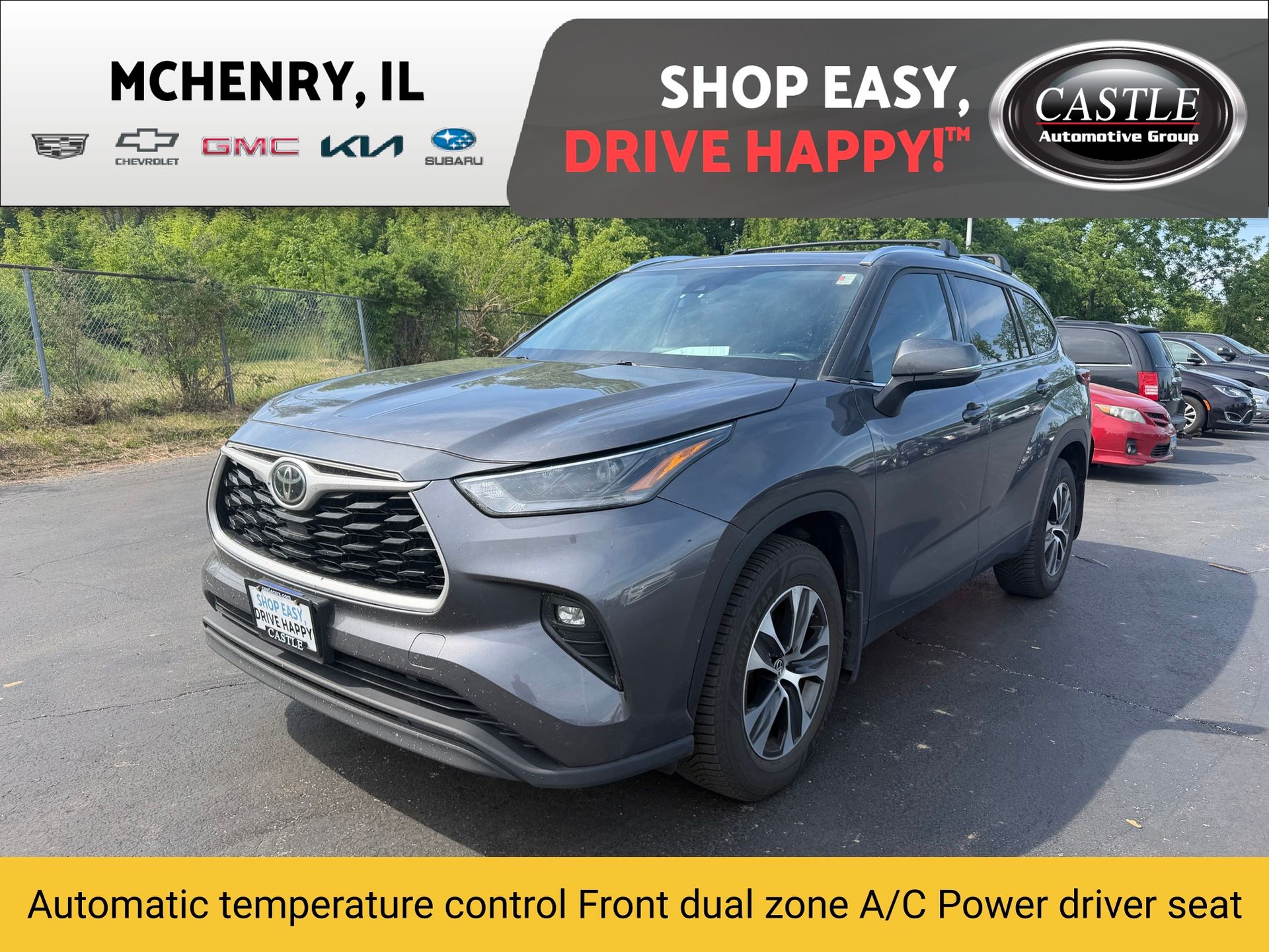Magnetic Gray Metallic 2021 Toyota Highlander XLE AWD SUV / Crossover All-Wheel Drive 8-Speed Automatic
