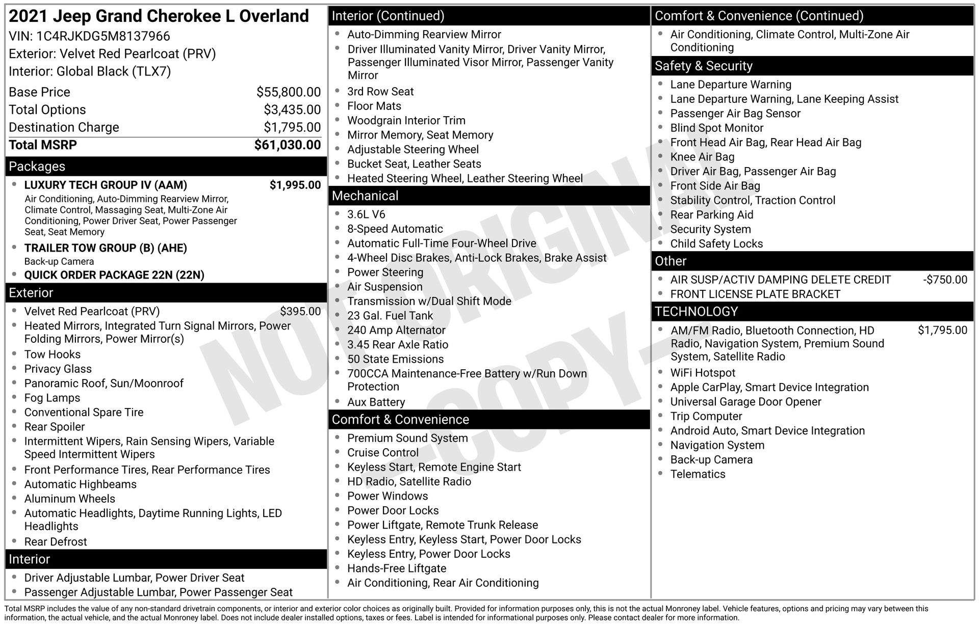 2021 JEEP GRAND CHEROKEE L - Image 3