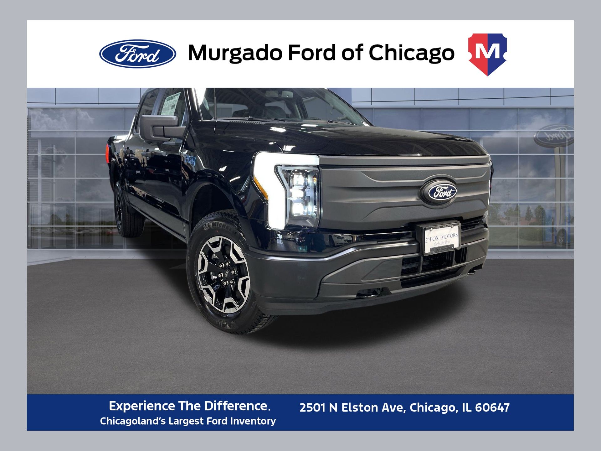 Agate Black Metallic 2024 Ford F-150 Lightning Pickup Truck All-Wheel Drive Automatic