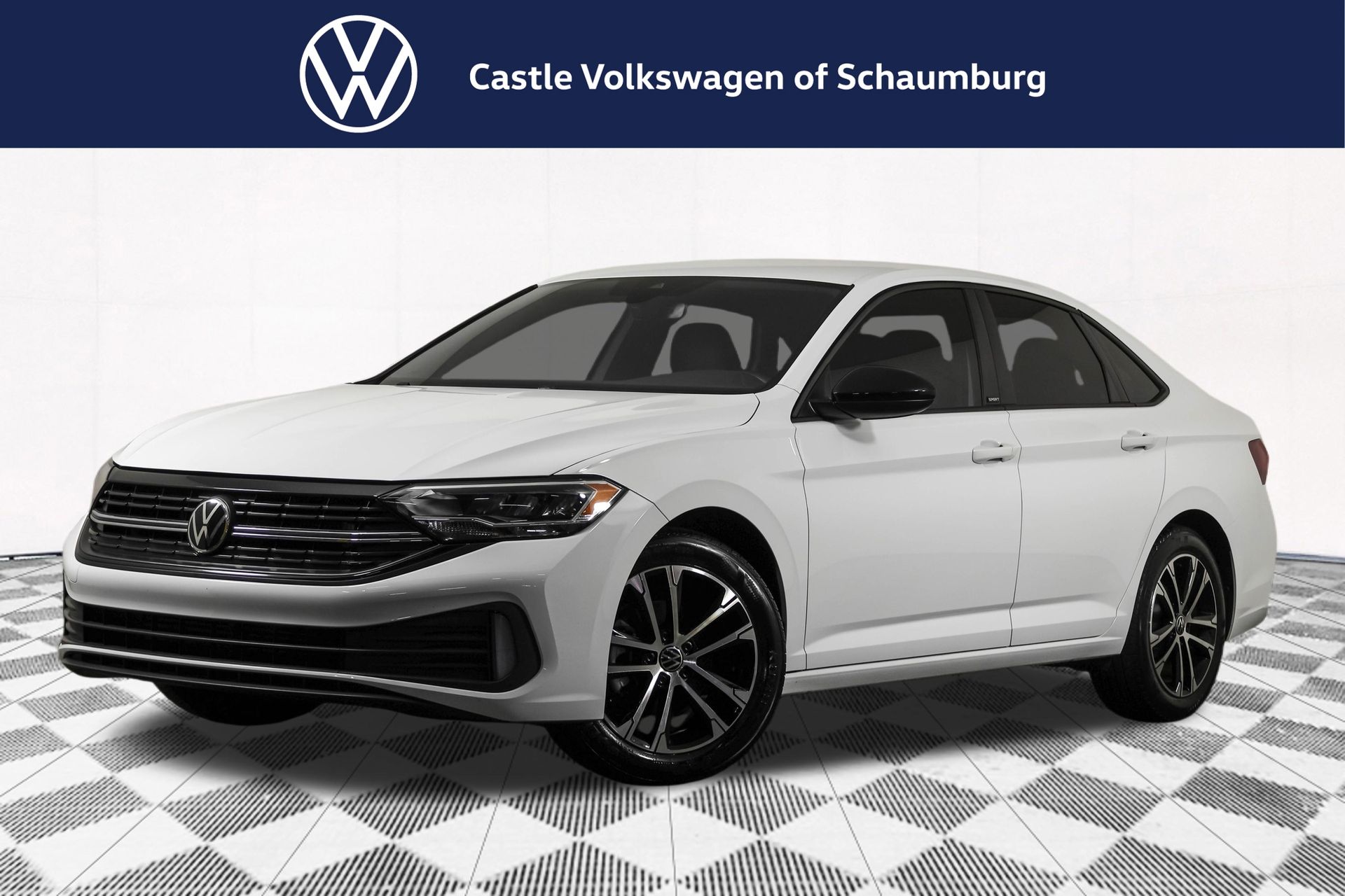 Pure White 2023 Volkswagen Jetta Sedan Front-Wheel Drive 8-Speed Automatic