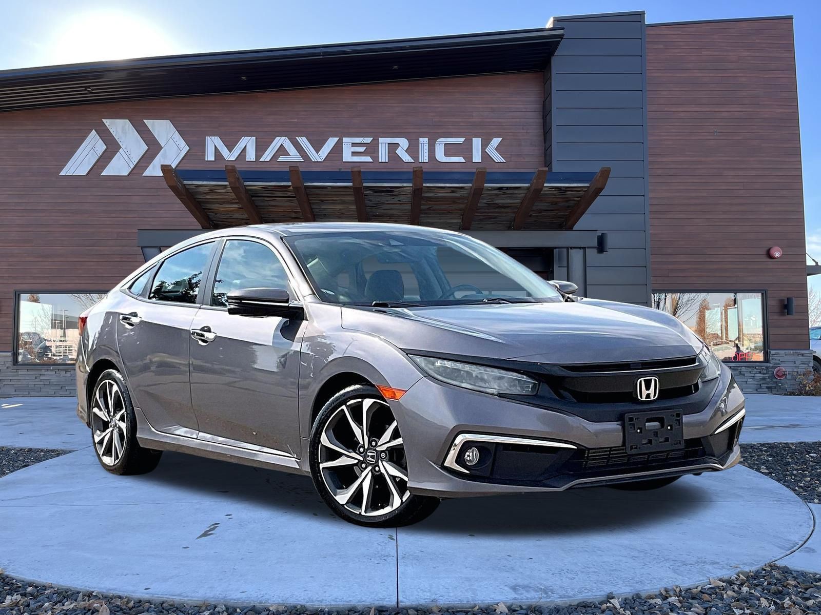 Gray (Modern Steel) 2020 Honda Civic Sedan Front-Wheel Drive Continuously Variable Transmission