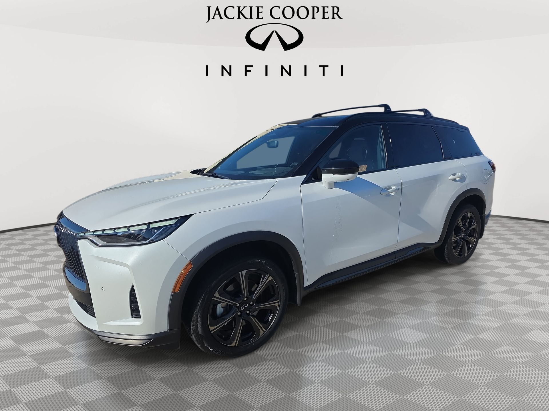 Radiant White/Black Obsidian 2026 INFINITI QX60 SUV / Crossover All-Wheel Drive 9-Speed Automatic