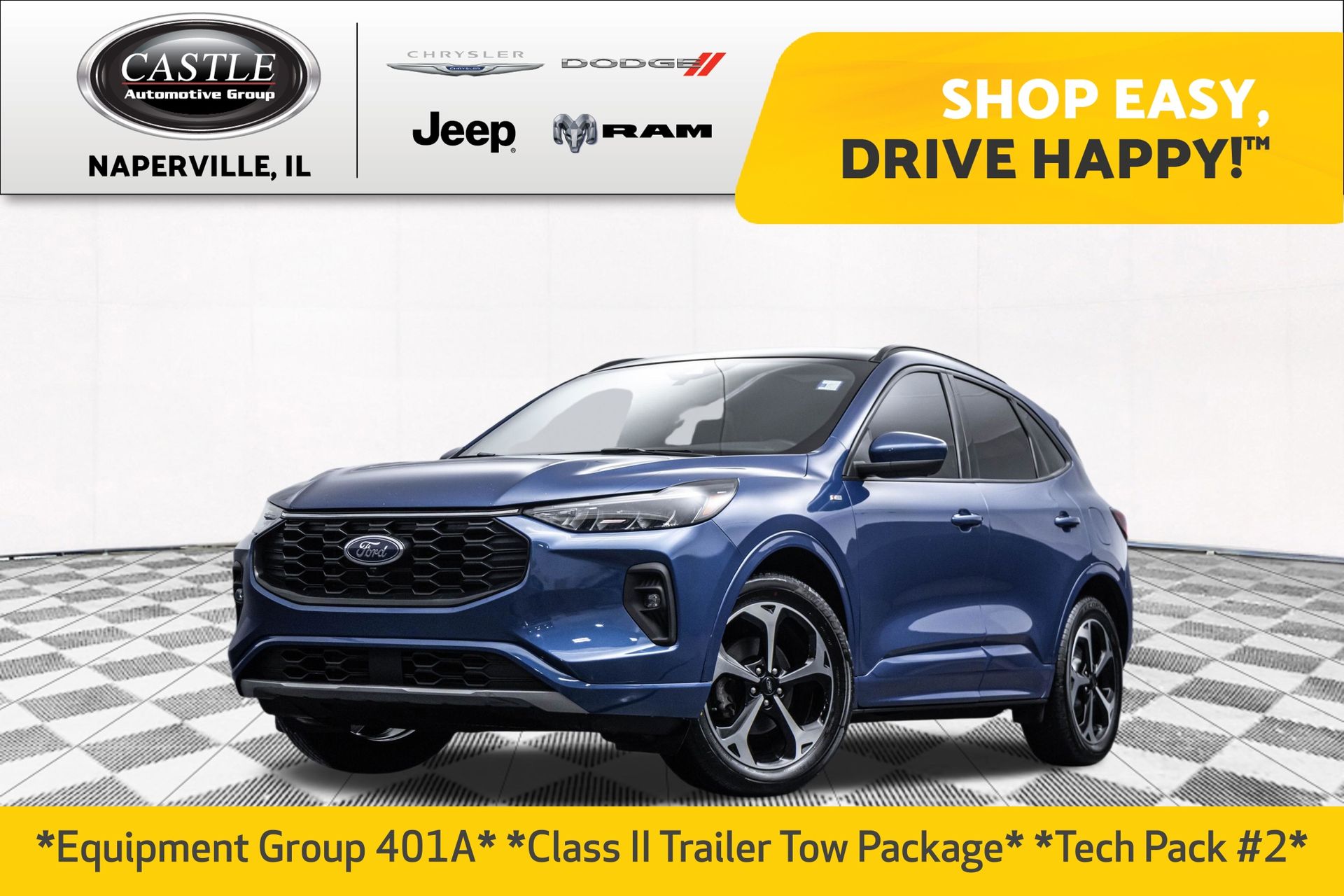 Blue Metallic 2023 Ford Escape ST-Line Select AWD SUV / Crossover All-Wheel Drive 8-Speed Automatic