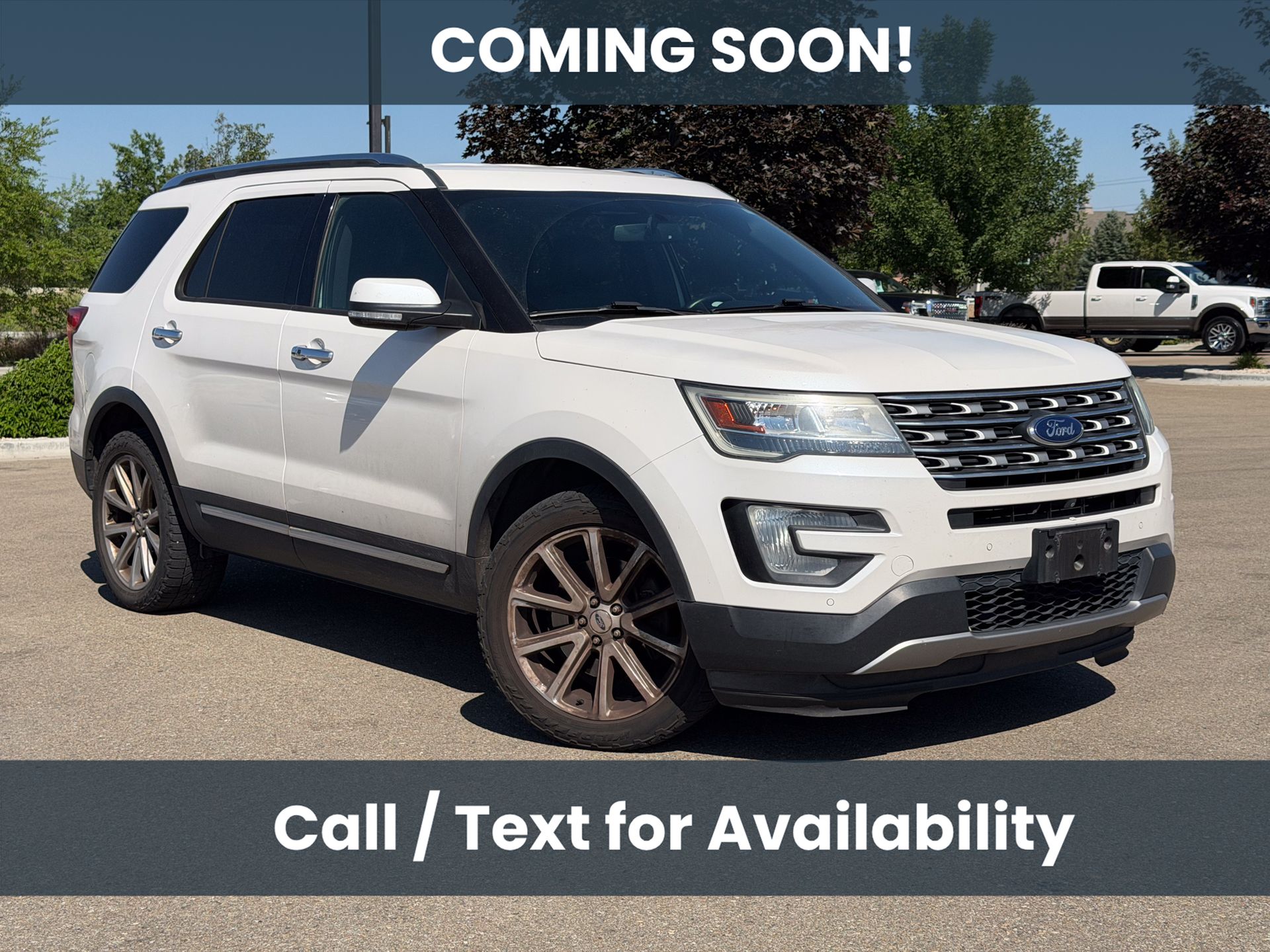 White Platinum Clearcoat Metallic 2016 Ford Explorer SUV / Crossover All-Wheel Drive Automatic