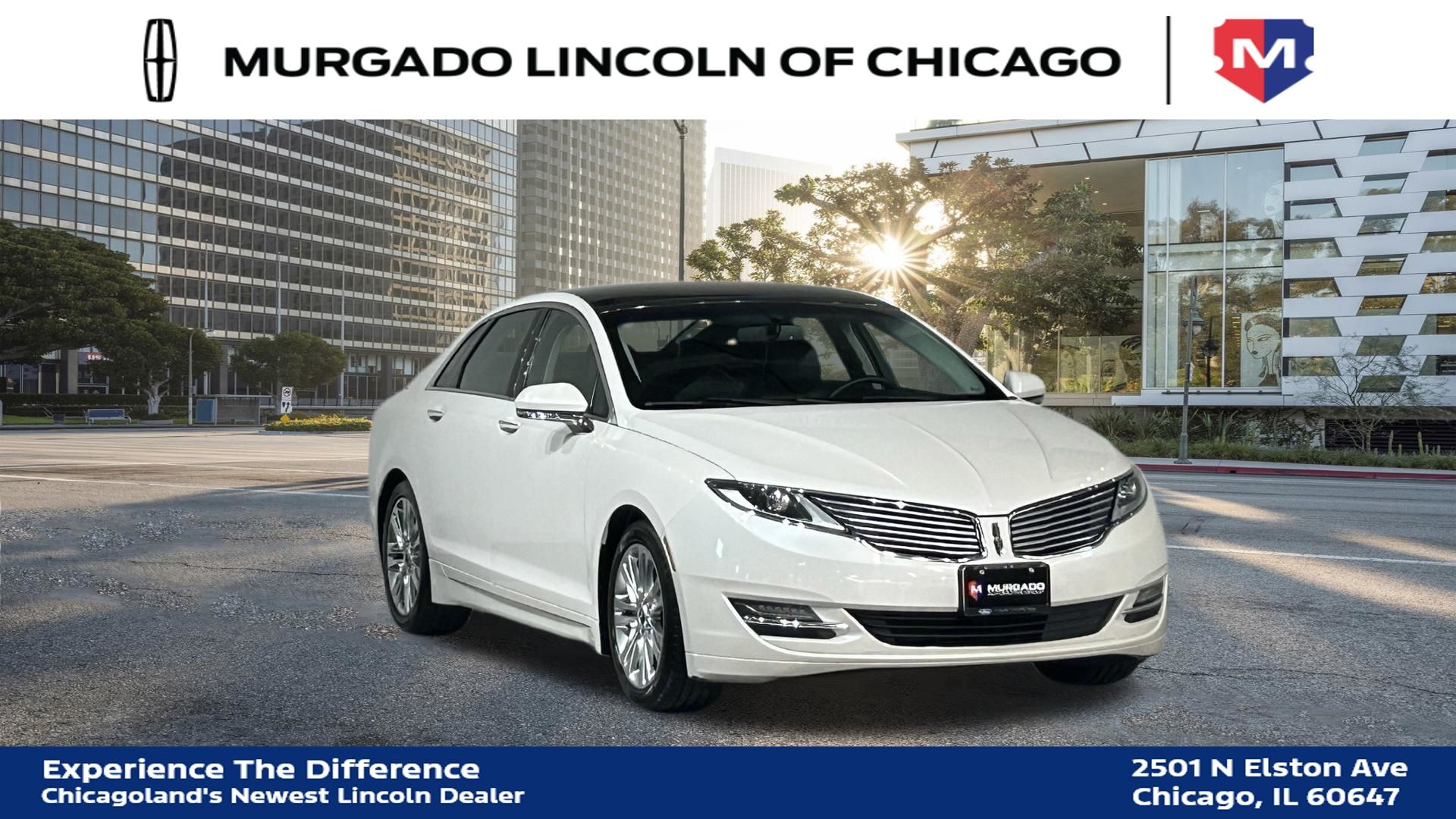 White Platinum Clearcoat Metallic 2016 Lincoln MKZ Sedan All-Wheel Drive 6-Speed Automatic