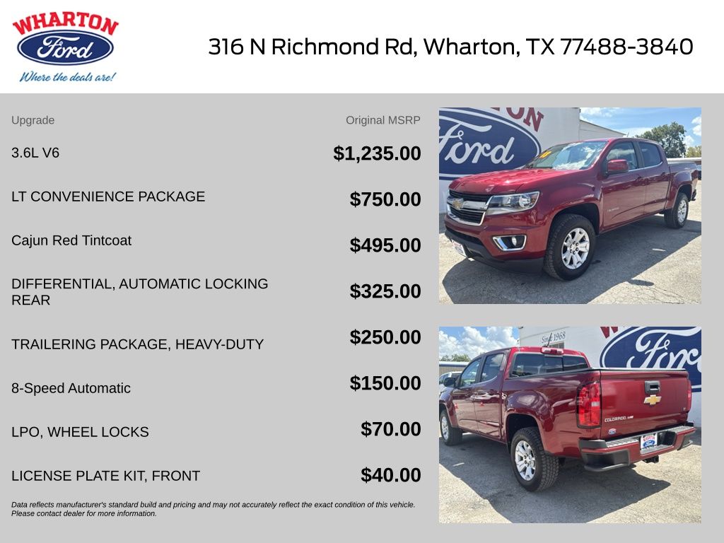 2018 Chevrolet Colorado LT - 1