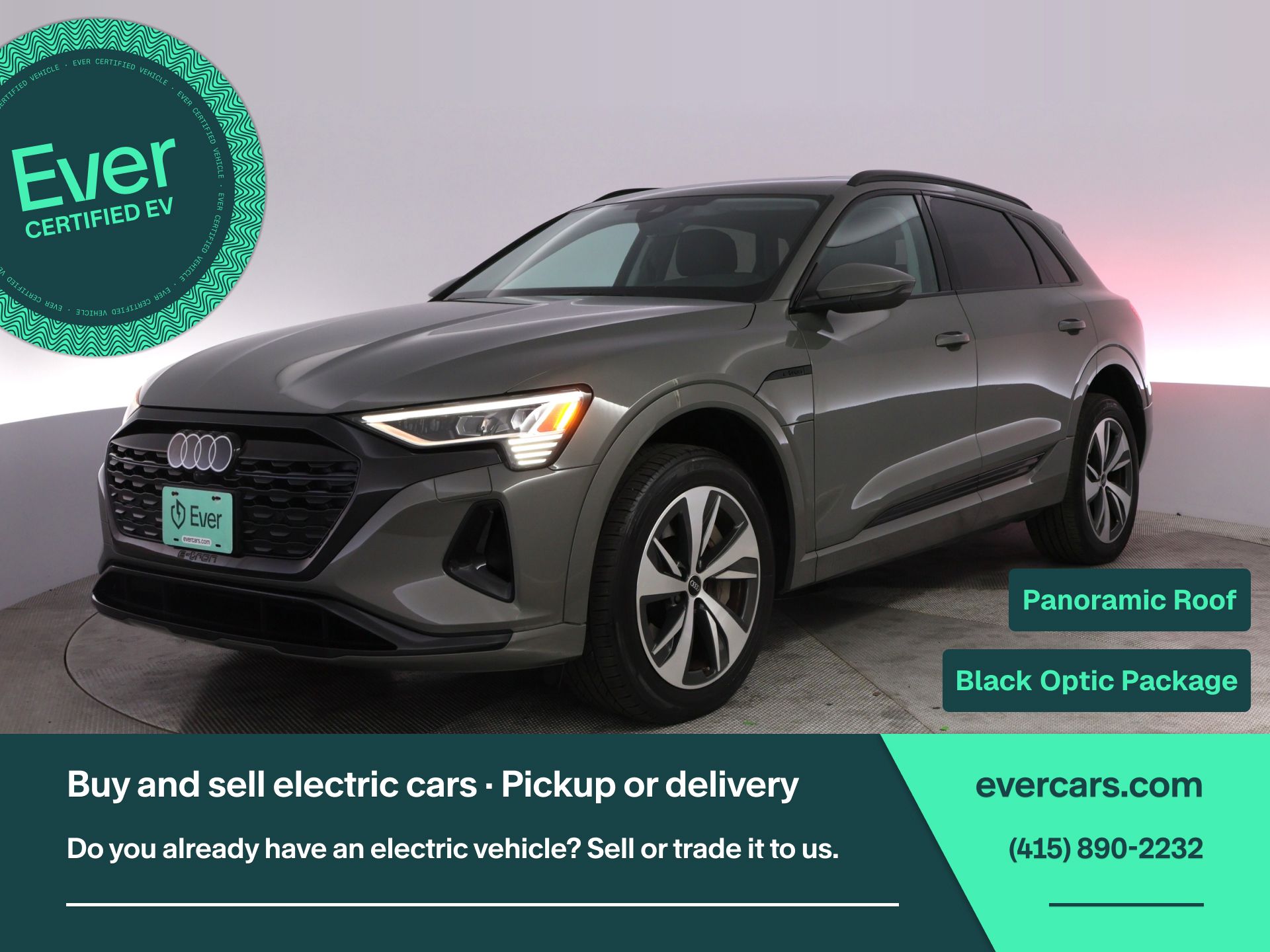 Gray Metallic 2024 Audi Q8 e-tron SUV / Crossover All-Wheel Drive Automatic