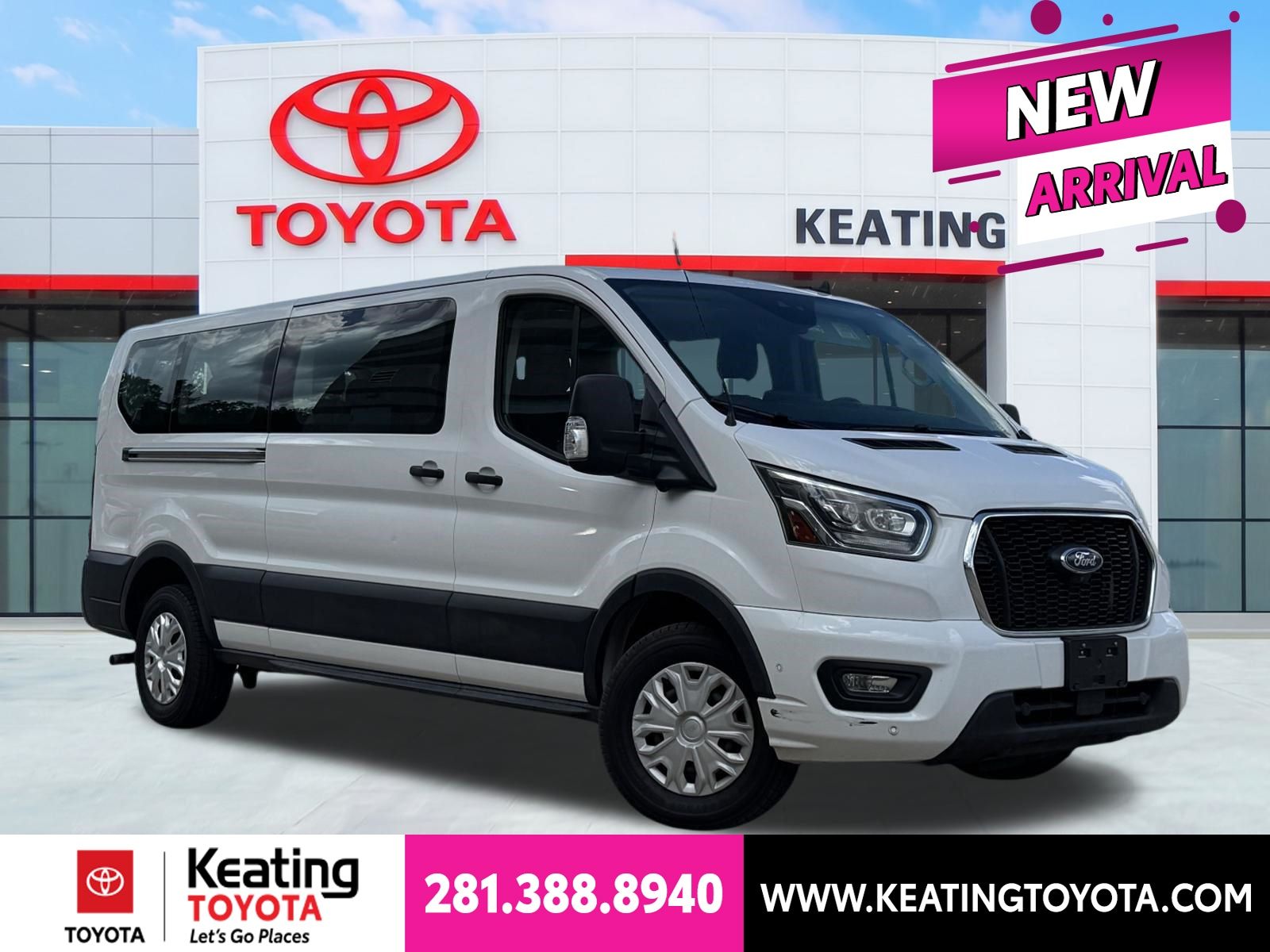 Oxford White 2023 Ford Transit Passenger Van Rear-Wheel Drive