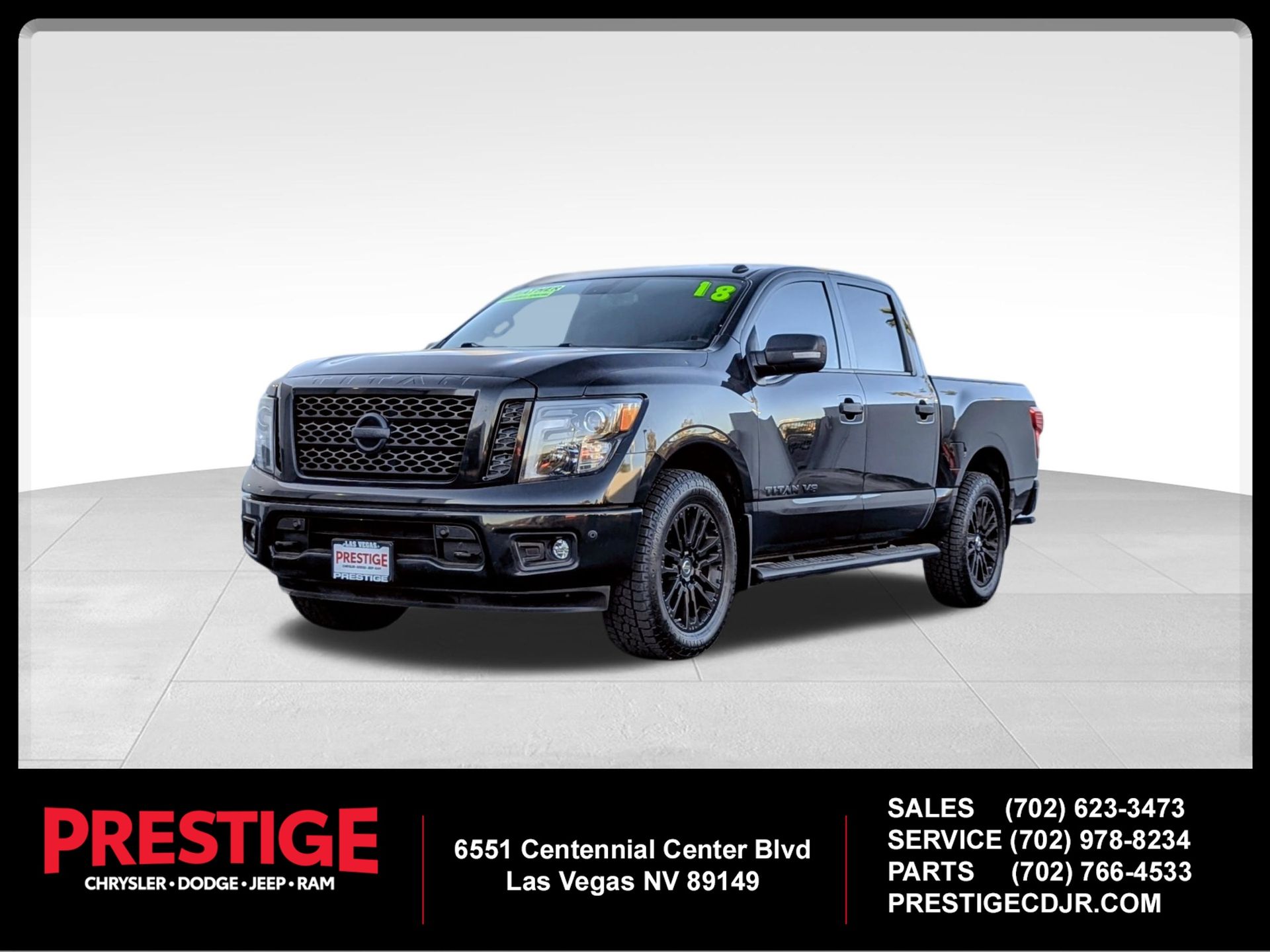 Gray (Magnetic Black) 2018 Nissan Titan SV Crew Cab 4WD Pickup Truck Four-Wheel Drive 7-Speed Automatic