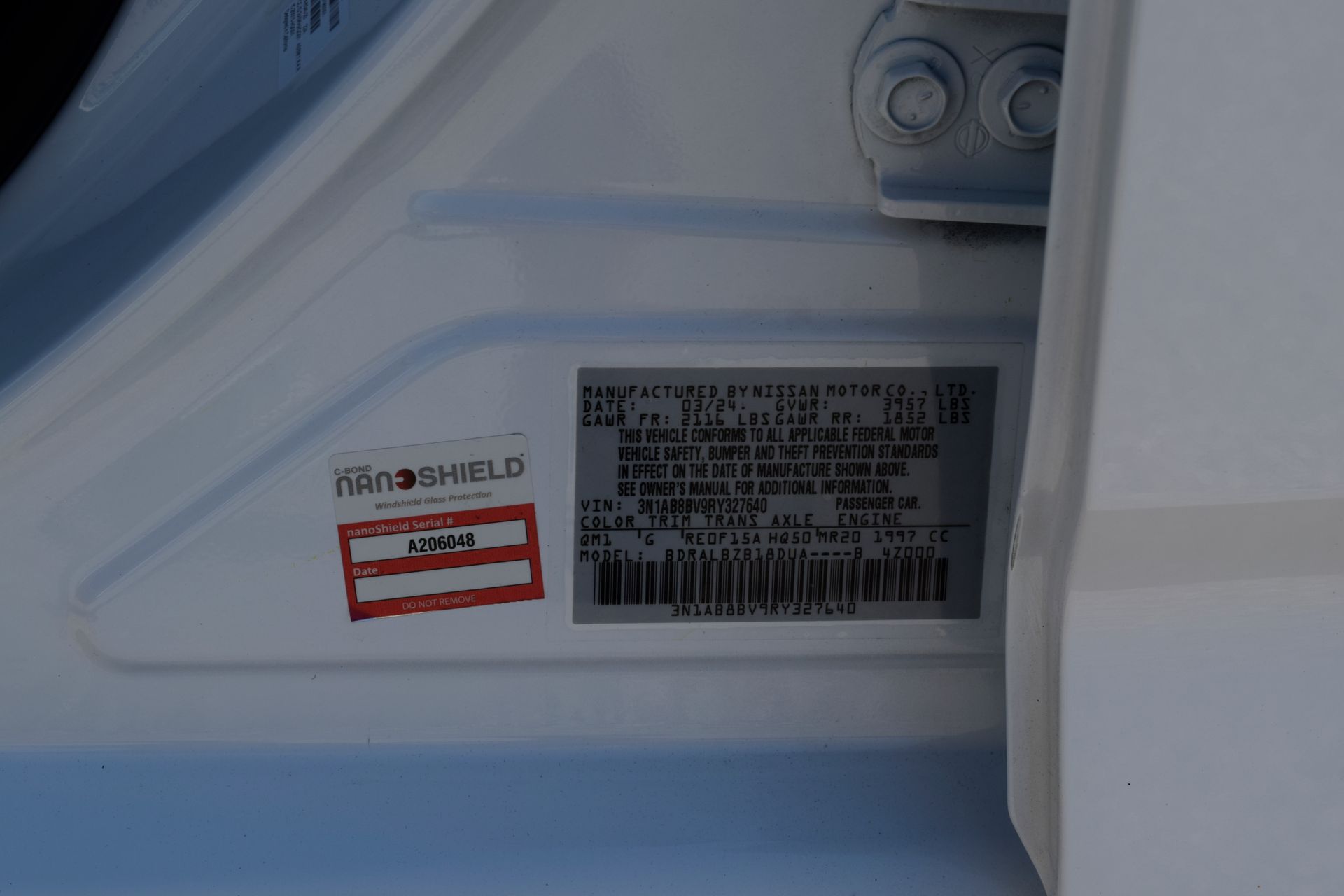 2024 Nissan Sentra S White at Central Houston Nissan
