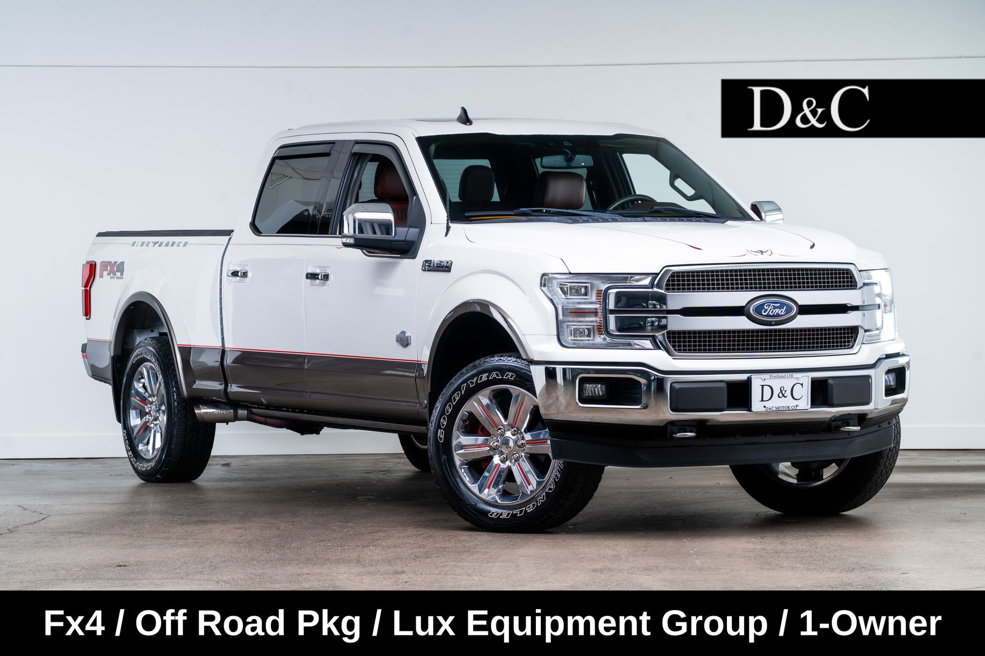 White 2019 Ford F-150 Pickup Truck Four-Wheel Drive Automatic