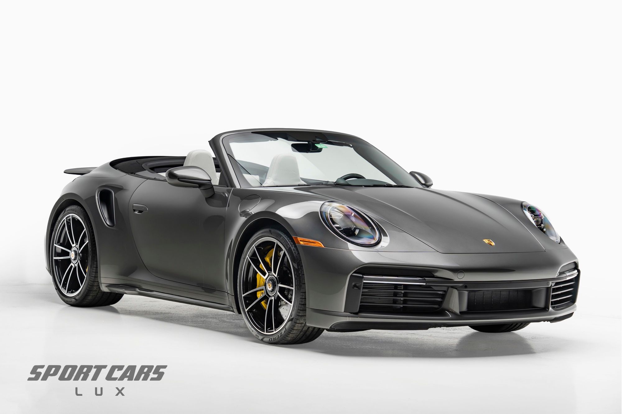 Gray 2024 Porsche 911 Turbo Cabriolet AWD Convertible All-Wheel Drive 8-Speed Automatic
