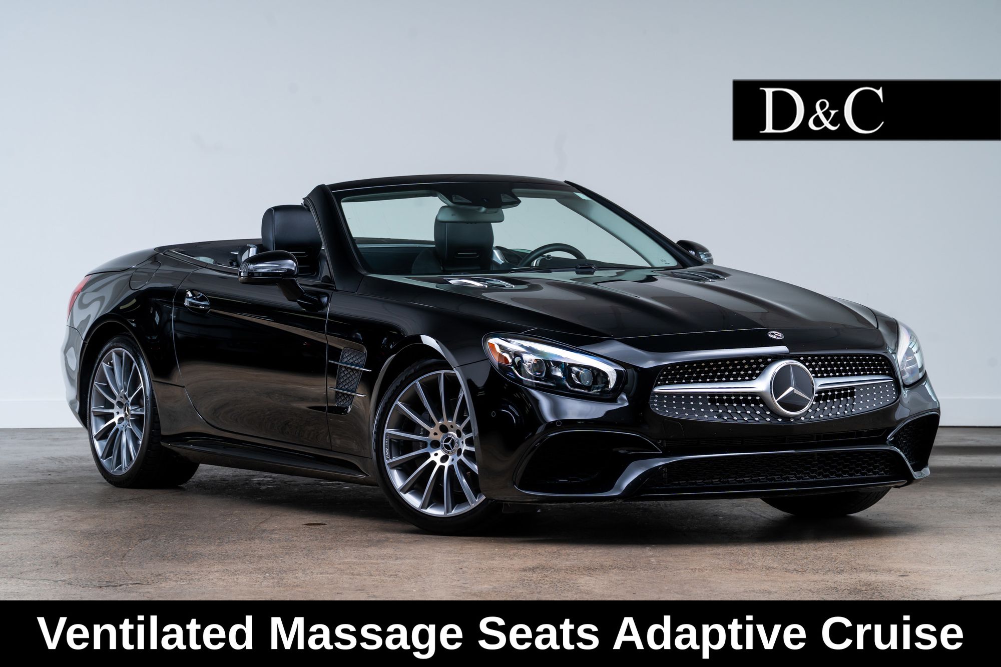 Black 2019 Mercedes-Benz SL-Class Convertible Rear-Wheel Drive 9-Speed Automatic