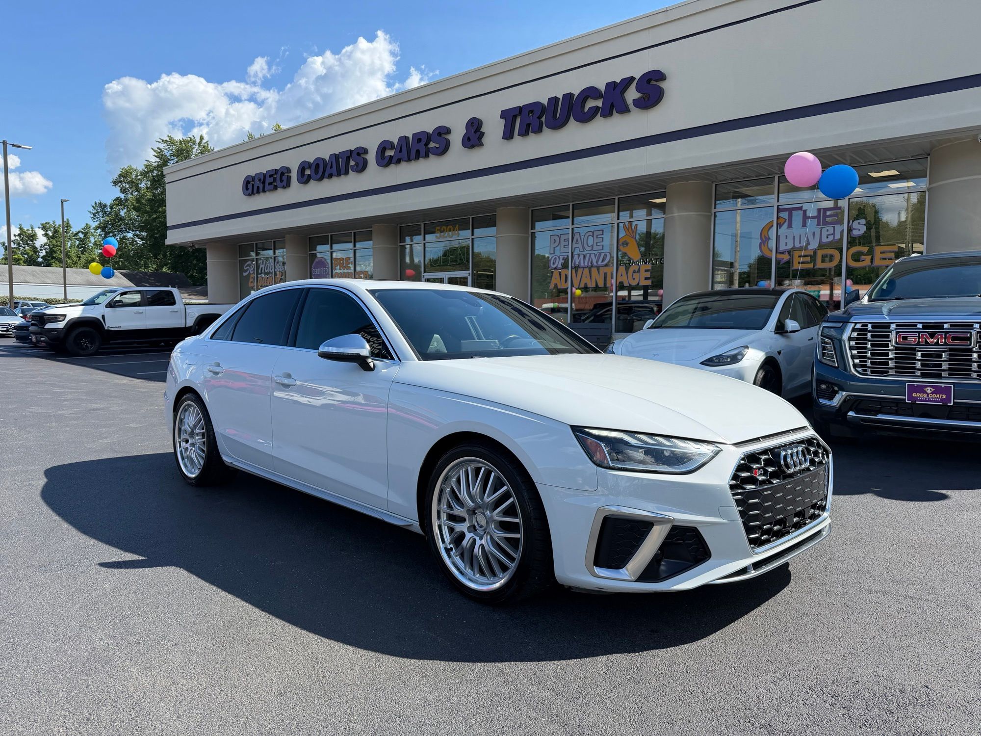 Glacier White 2022 Audi S4 Sedan All-Wheel Drive 8-Speed Automatic