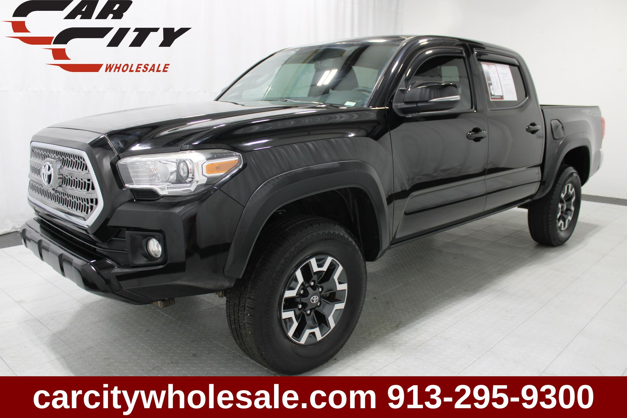 Black 2017 Toyota Tacoma Pickup Truck Four-Wheel Drive 6-Speed Automatic