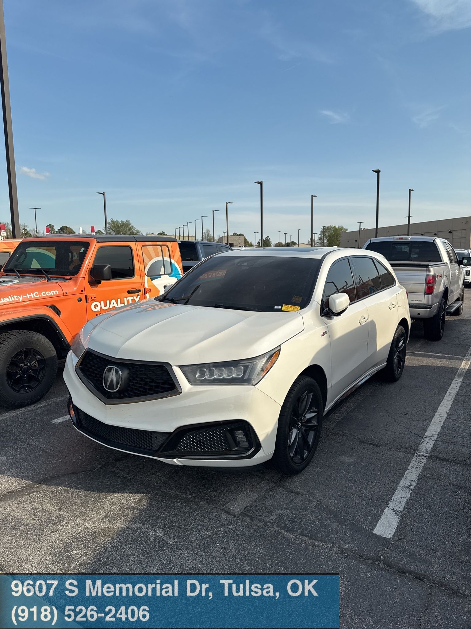 White 2019 Acura MDX SH-AWD with Technology and A-SPEC Package SUV / Crossover All-Wheel Drive 9-Speed Automatic
