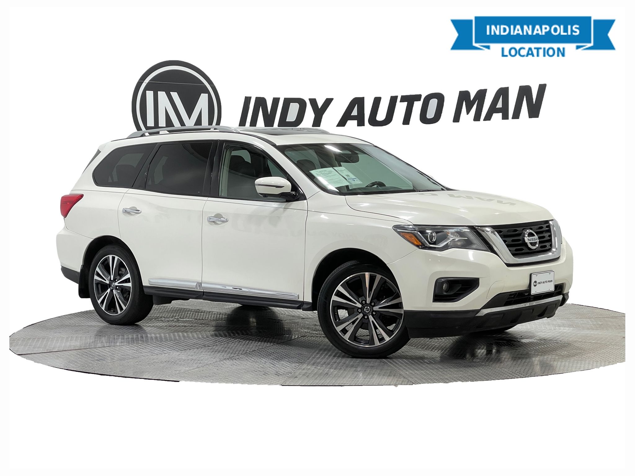 Pearl White Tricoat 2019 Nissan Pathfinder Platinum 4WD SUV / Crossover Four-Wheel Drive Continuously Variable Transmission