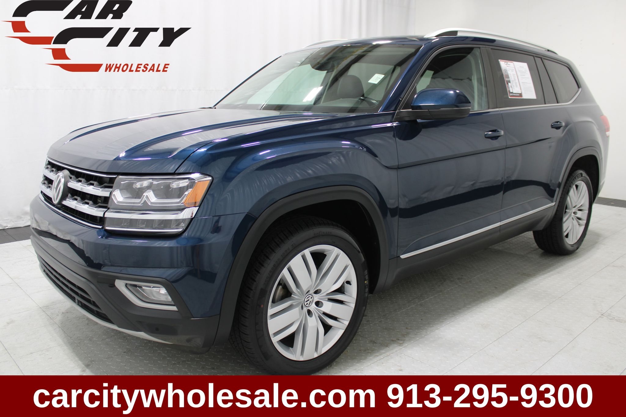 Blue 2019 Volkswagen Atlas SUV / Crossover All-Wheel Drive 8-Speed Automatic