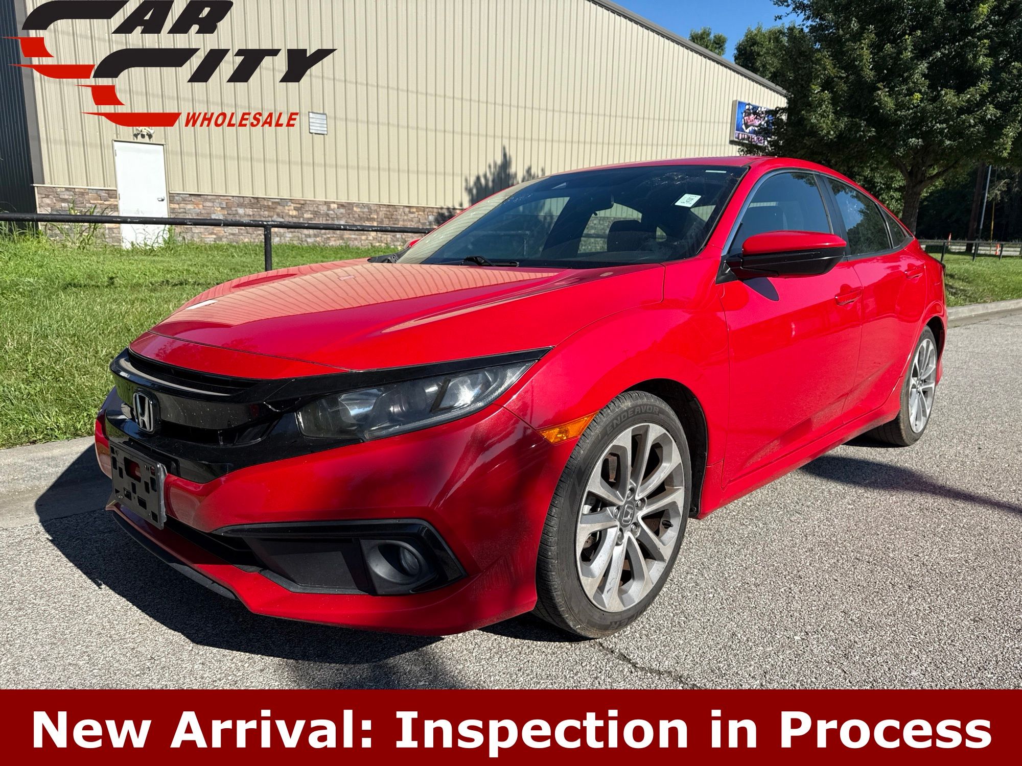 Red 2021 Honda Civic Sedan Front-Wheel Drive Continuously Variable Transmission