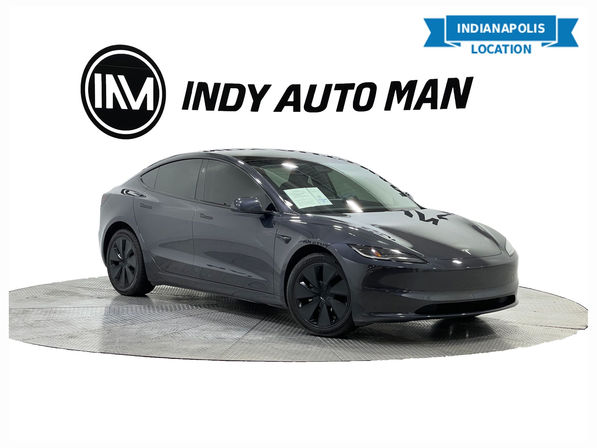 Solid Black 2024 Tesla Model 3 Long Range AWD Sedan All-Wheel Drive 1-Speed Automatic