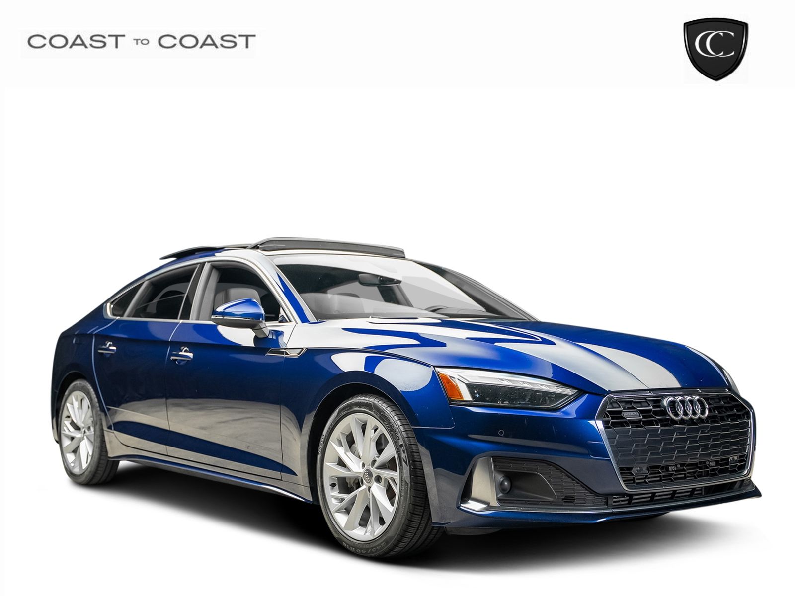 Blue Metallic 2020 Audi A5 Sportback quattro Premium Plus 45 TFSI Sedan All-Wheel Drive 7-Speed Automatic