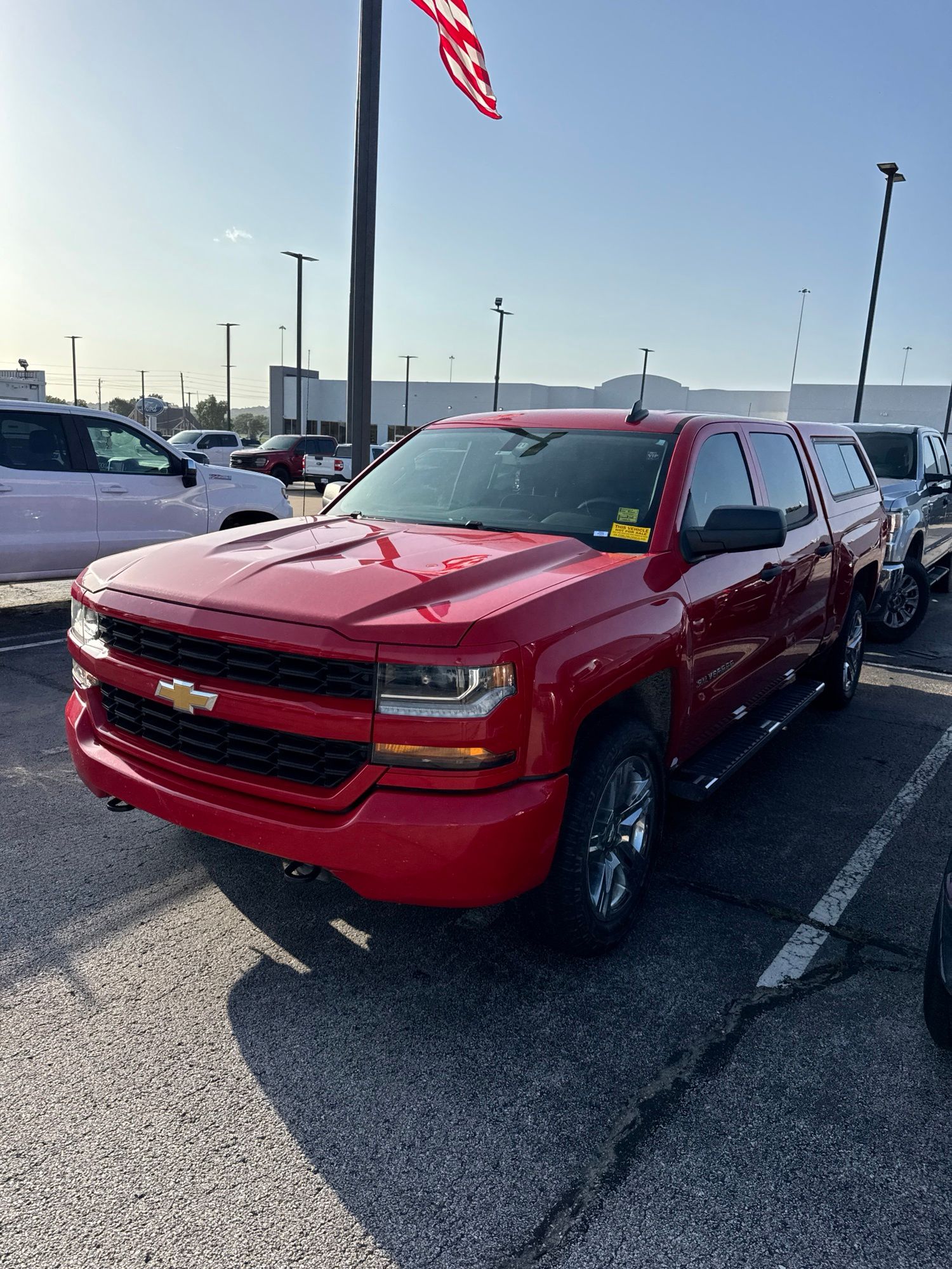 Red Hot 2018 Chevrolet Silverado 1500 Pickup Truck Four-Wheel Drive 6-Speed Automatic Overdrive