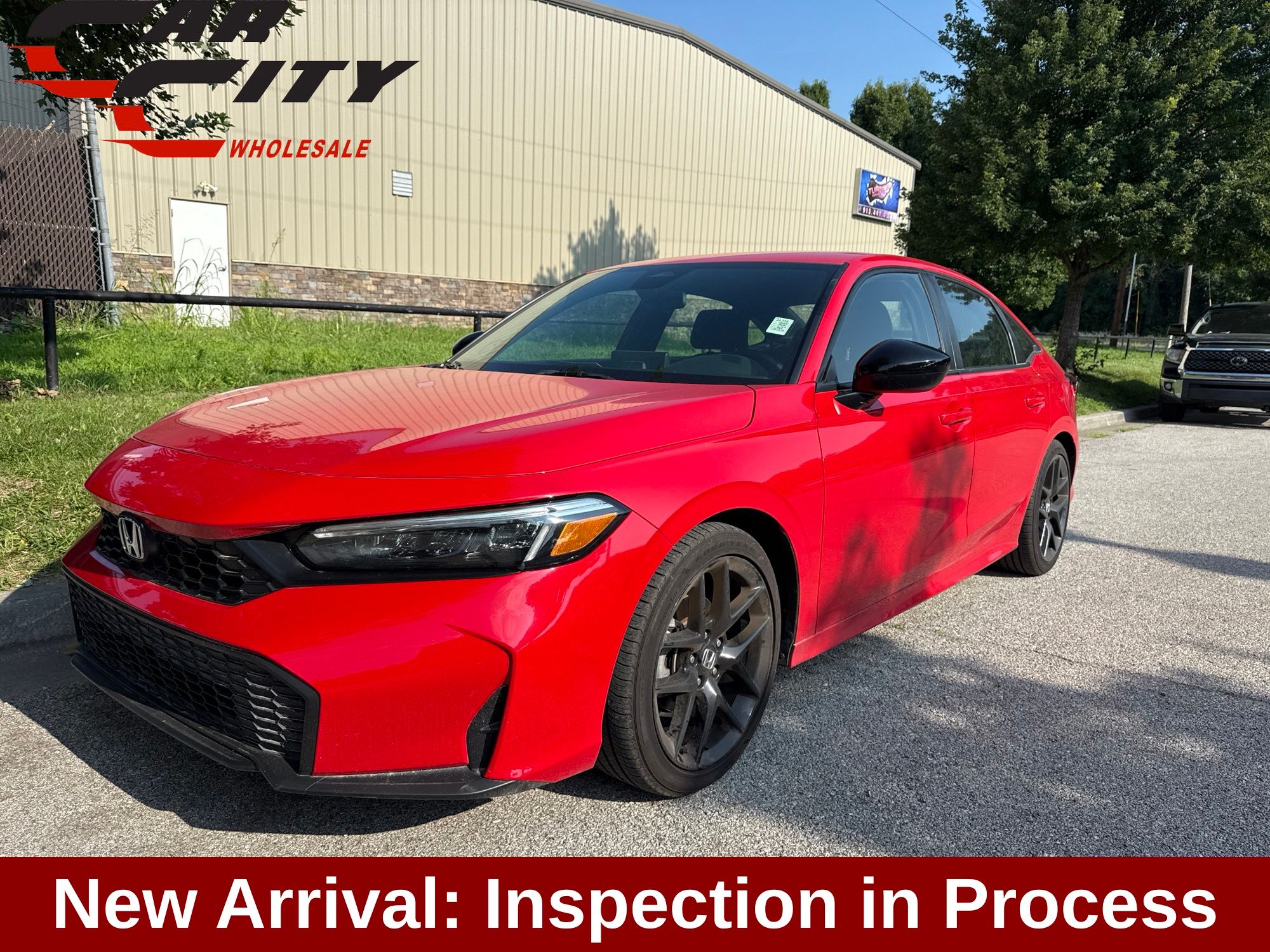 Red 2025 Honda Civic Sedan Front-Wheel Drive Continuously Variable Transmission