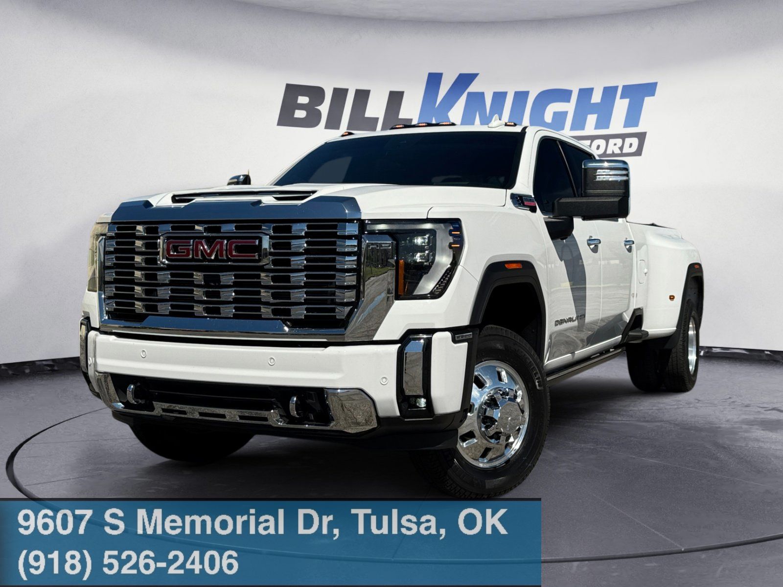 Summit White 2024 GMC Sierra 3500HD Denali Crew Cab 4WD Pickup Truck Four-Wheel Drive Automatic