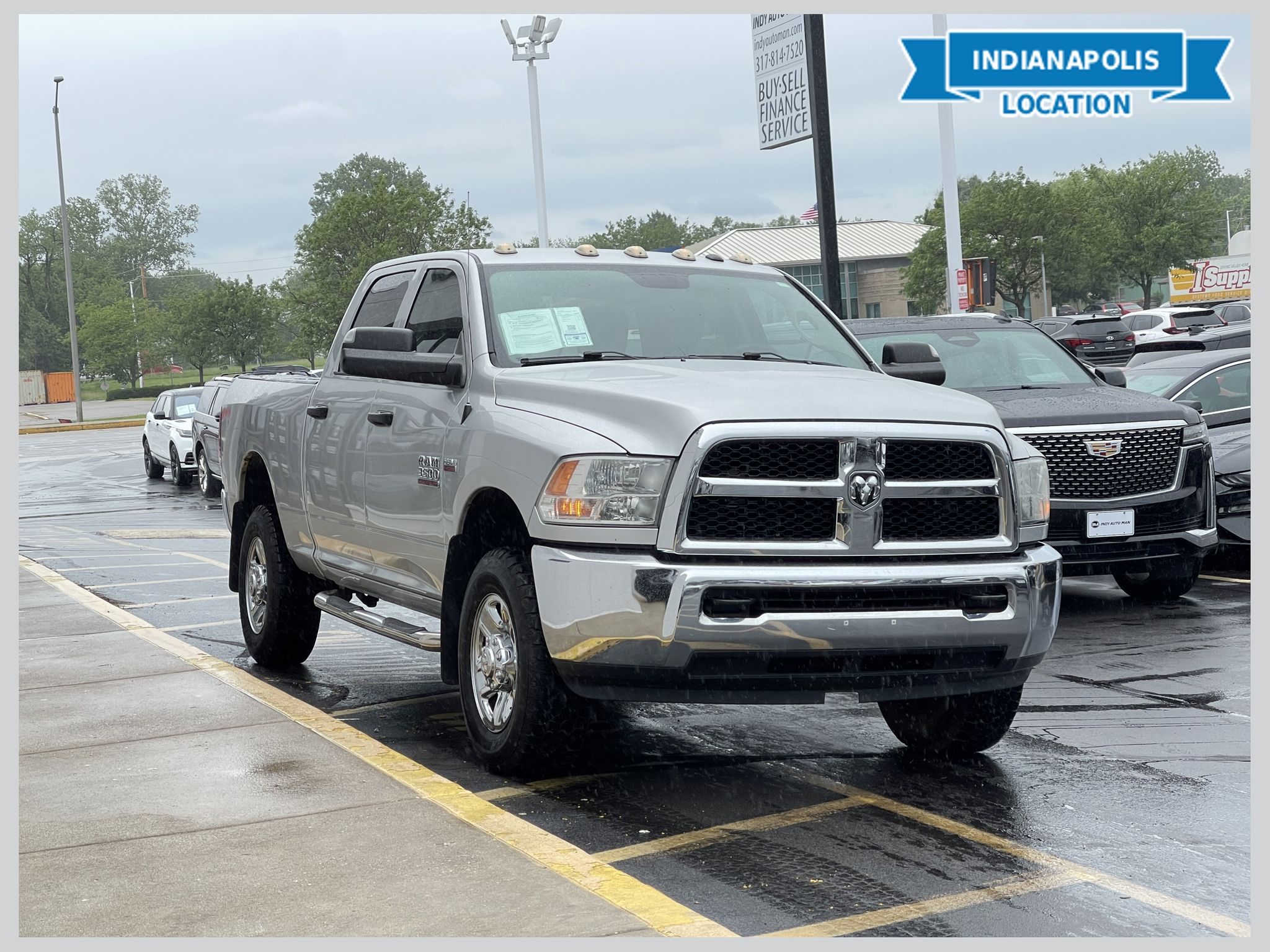 Bright Silver Clearcoat Metallic 2016 RAM 3500 Pickup Truck Four-Wheel Drive 6-Speed Automatic