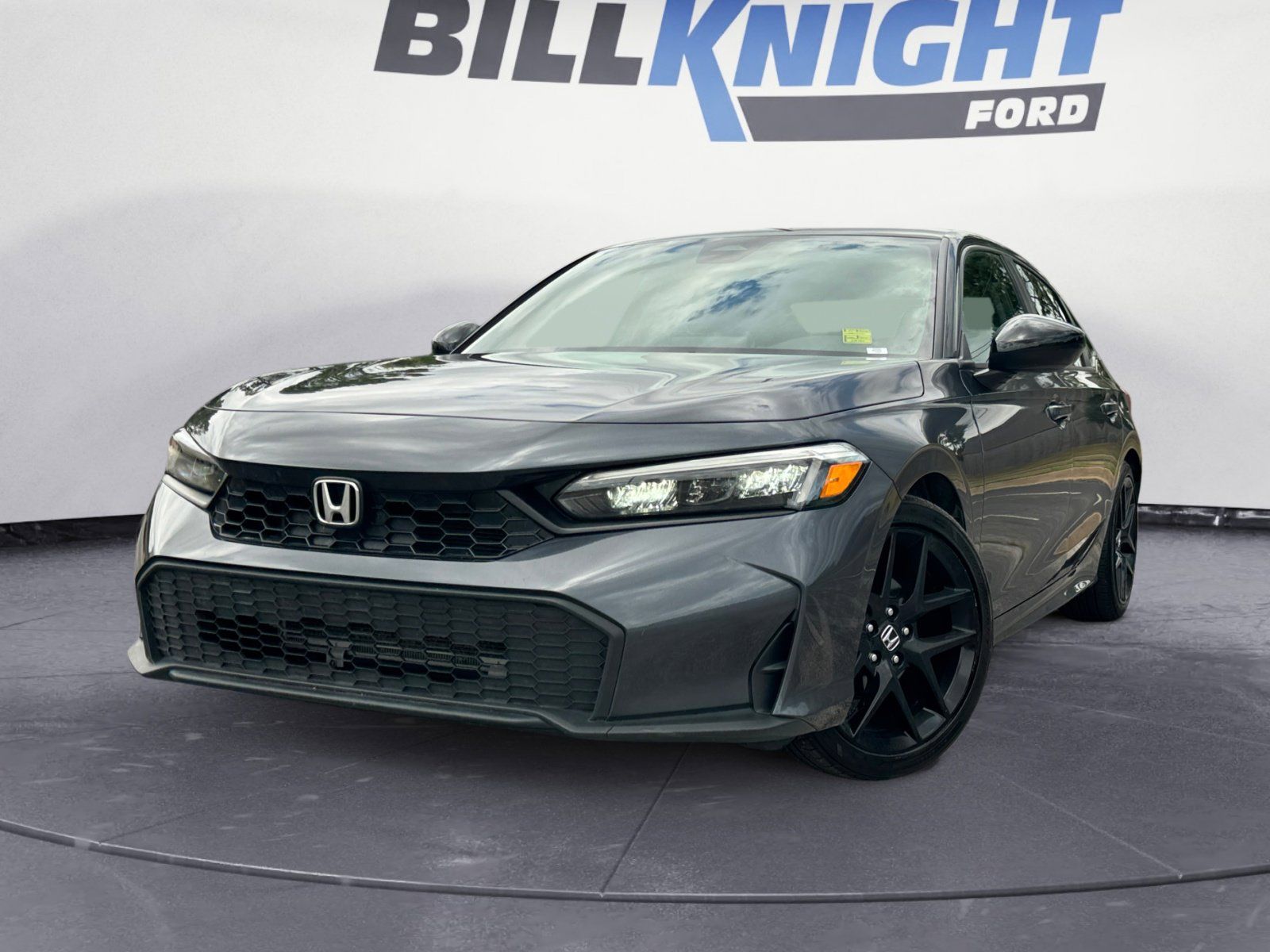 Gray 2025 Honda Civic Sport FWD Sedan Front-Wheel Drive Continuously Variable Transmission