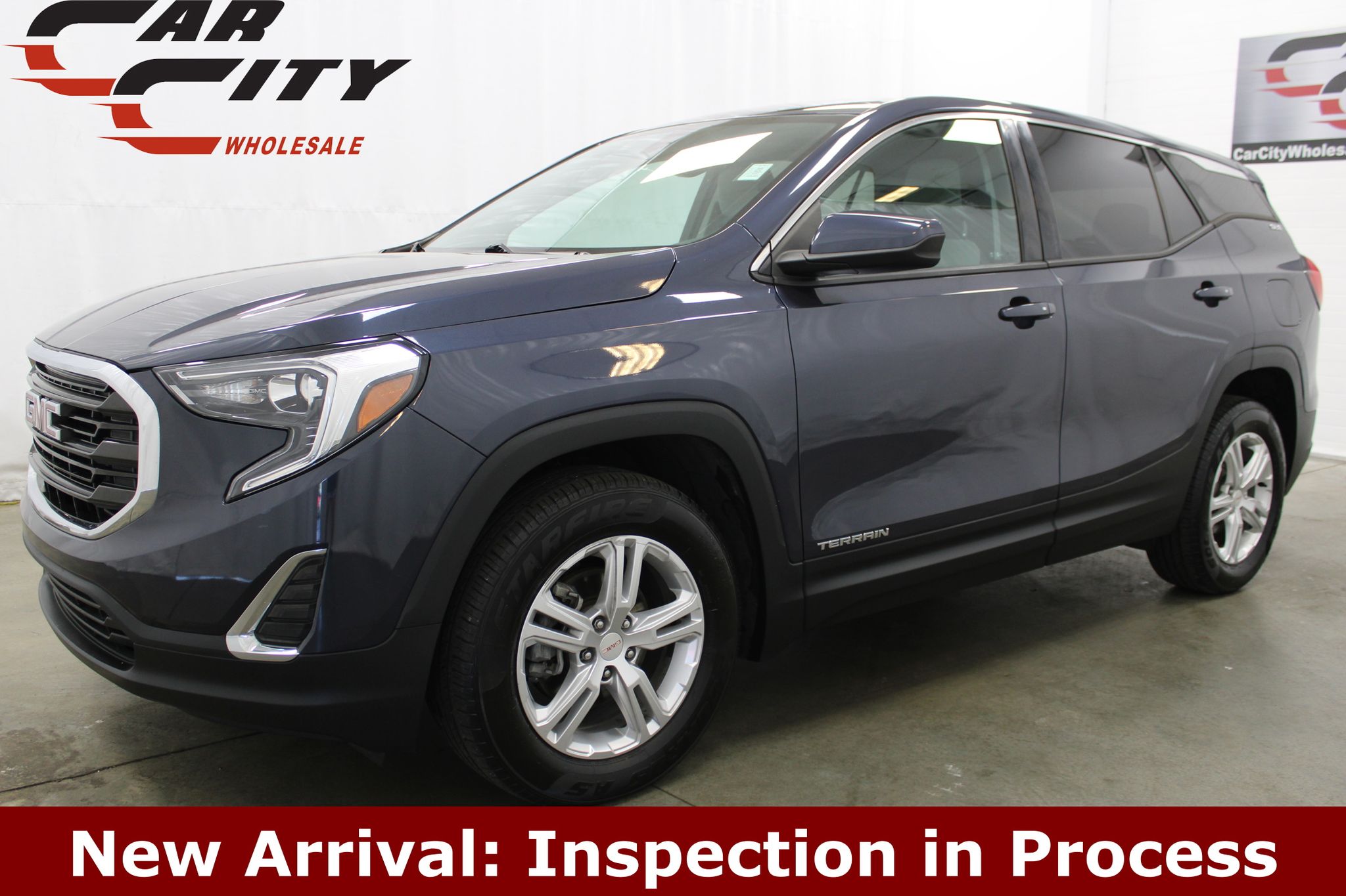 Blue Steel Metallic 2018 GMC Terrain SLE AWD SUV / Crossover Four-Wheel Drive 9-Speed Automatic