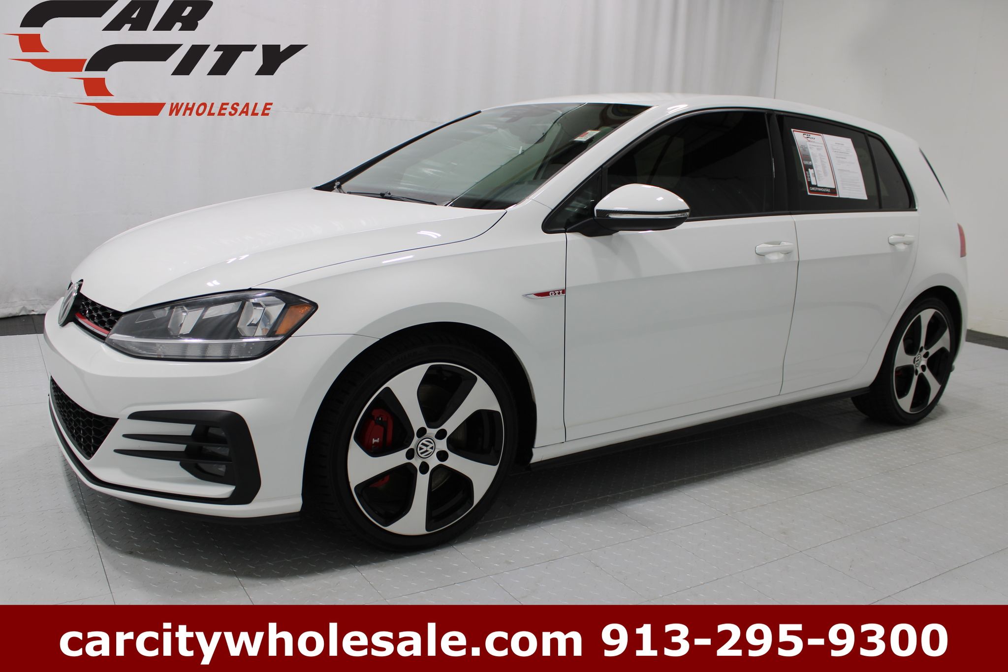 White 2019 Volkswagen Golf GTI Hatchback Front-Wheel Drive 6-Speed Manual