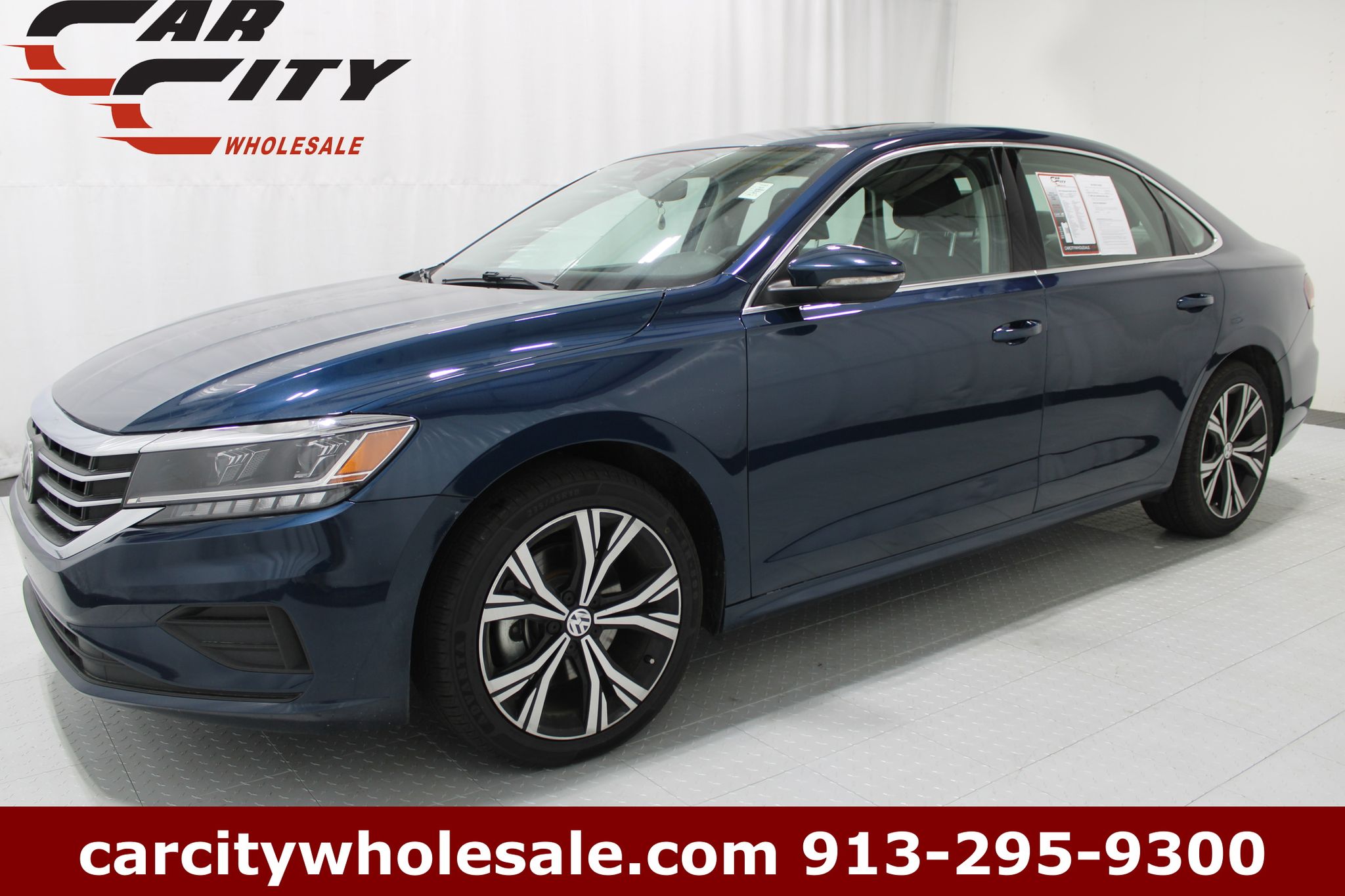 Blue 2021 Volkswagen Passat Sedan Front-Wheel Drive 6-Speed Automatic