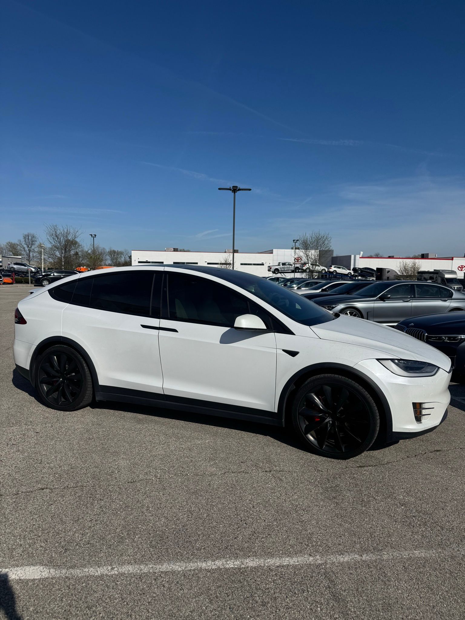 Pearl White Multi-Coat 2020 Tesla Model X Performance AWD SUV / Crossover All-Wheel Drive 1-Speed Automatic
