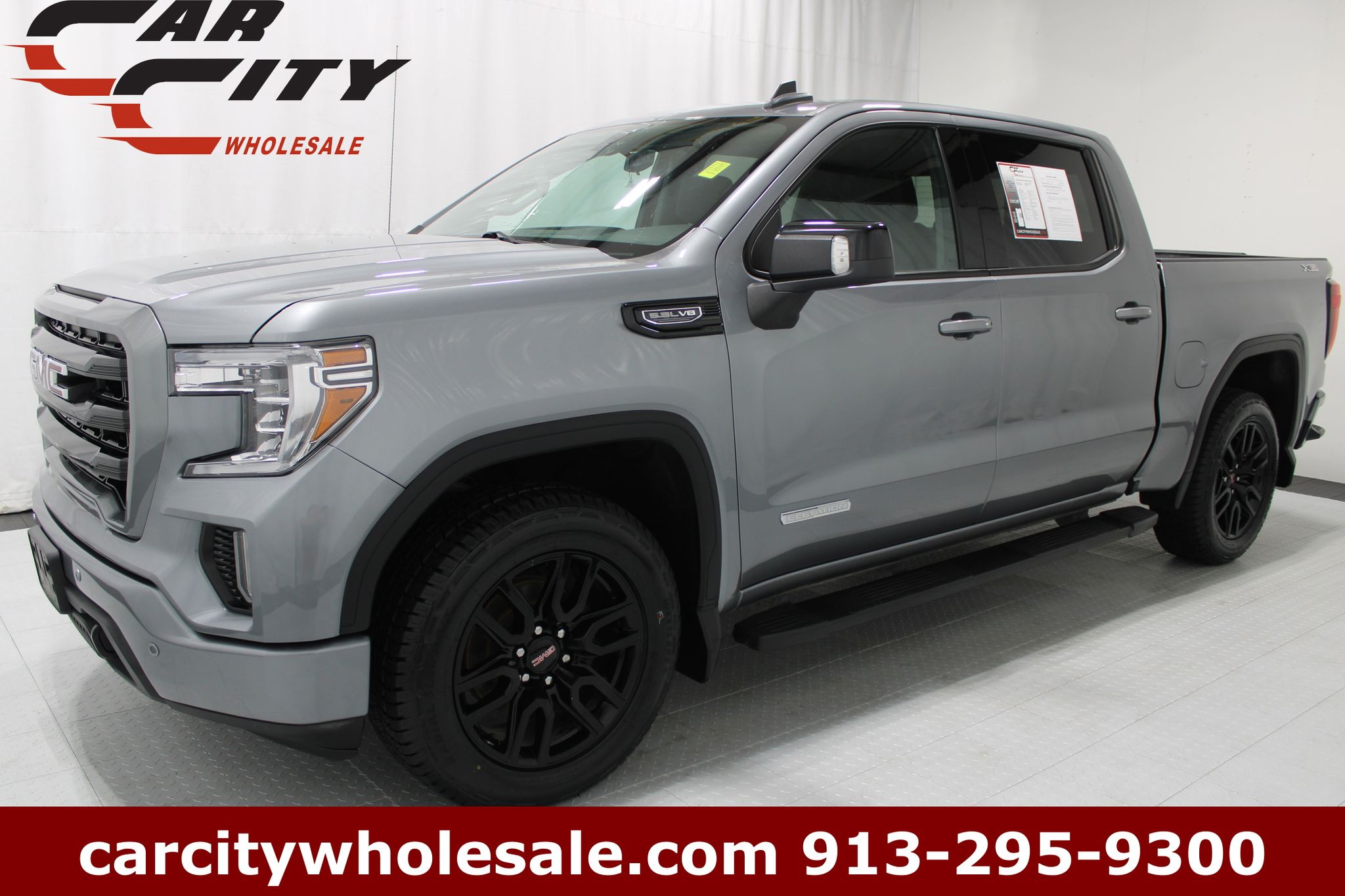 Gray (Satin Steel Metallic) 2020 GMC Sierra 1500 Elevation Crew Cab 4WD Pickup Truck Four-Wheel Drive Automatic