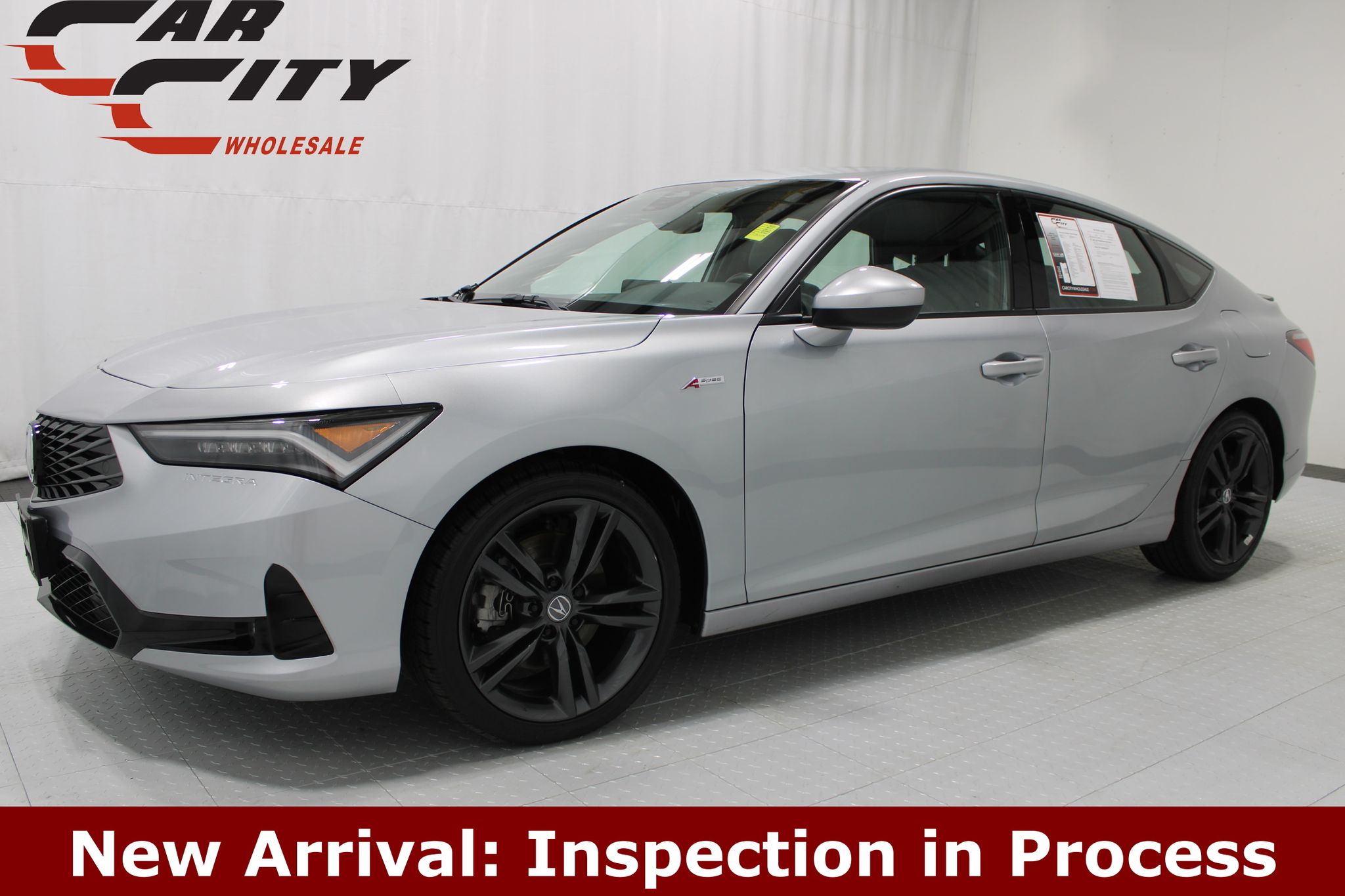 Silver 2023 Acura Integra FWD with A-SPEC Package Sedan Front-Wheel Drive Continuously Variable Transmission