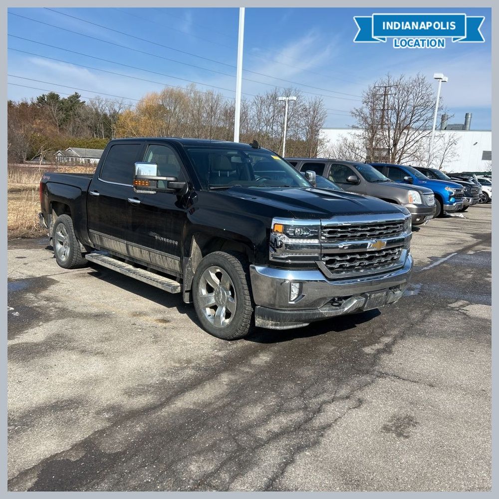 Black 2017 Chevrolet Silverado 1500 LTZ Crew Cab 4WD Pickup Truck Four-Wheel Drive 8-Speed Automatic Overdrive