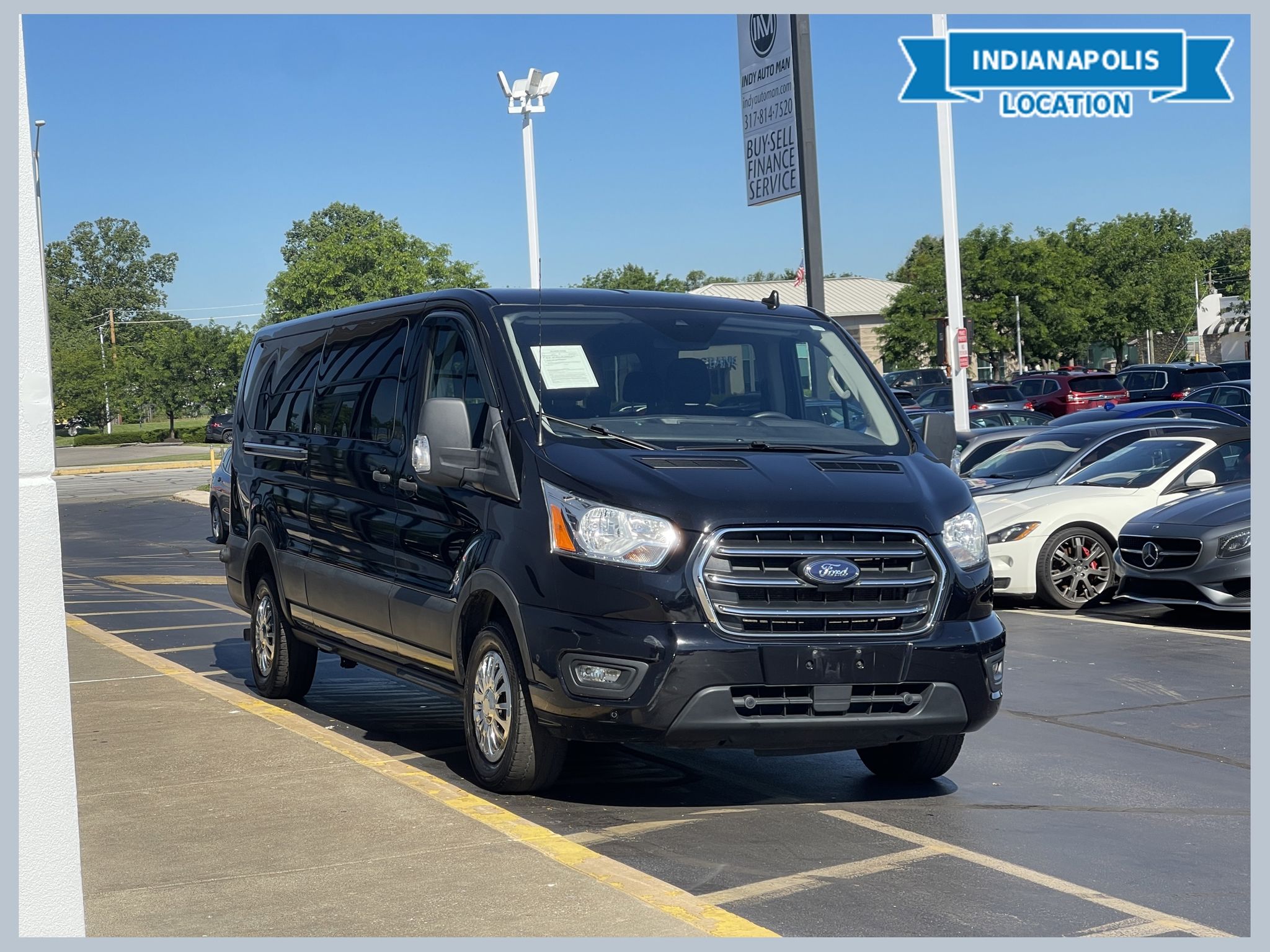 Agate Black Metallic 2020 Ford Transit Passenger Van Rear-Wheel Drive