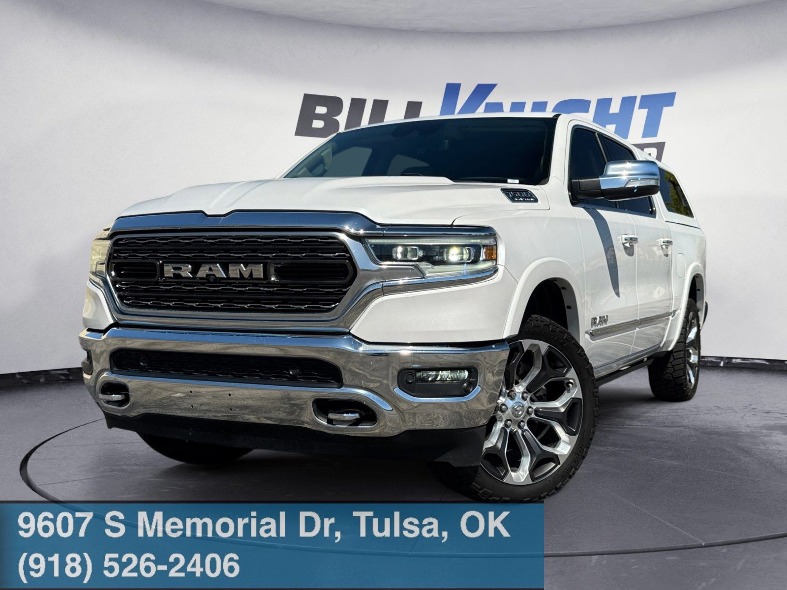 Ivory White Tri-Coat Pearlcoat 2021 RAM 1500 Limited Crew Cab 4WD Pickup Truck Four-Wheel Drive 8-Speed Automatic