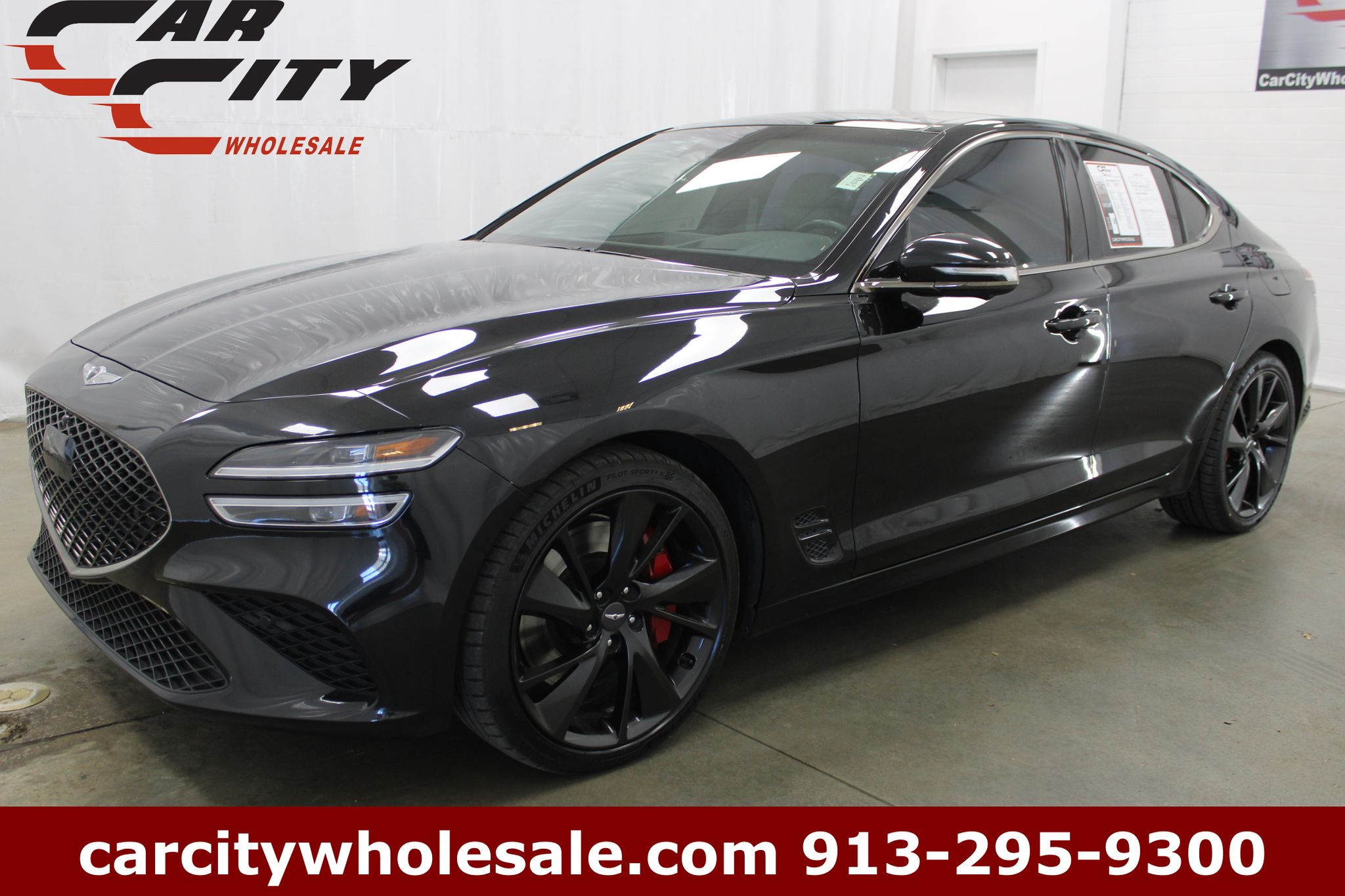 Vik Black 2022 Genesis G70 3.3T RWD Sedan Rear-Wheel Drive 8-Speed Automatic