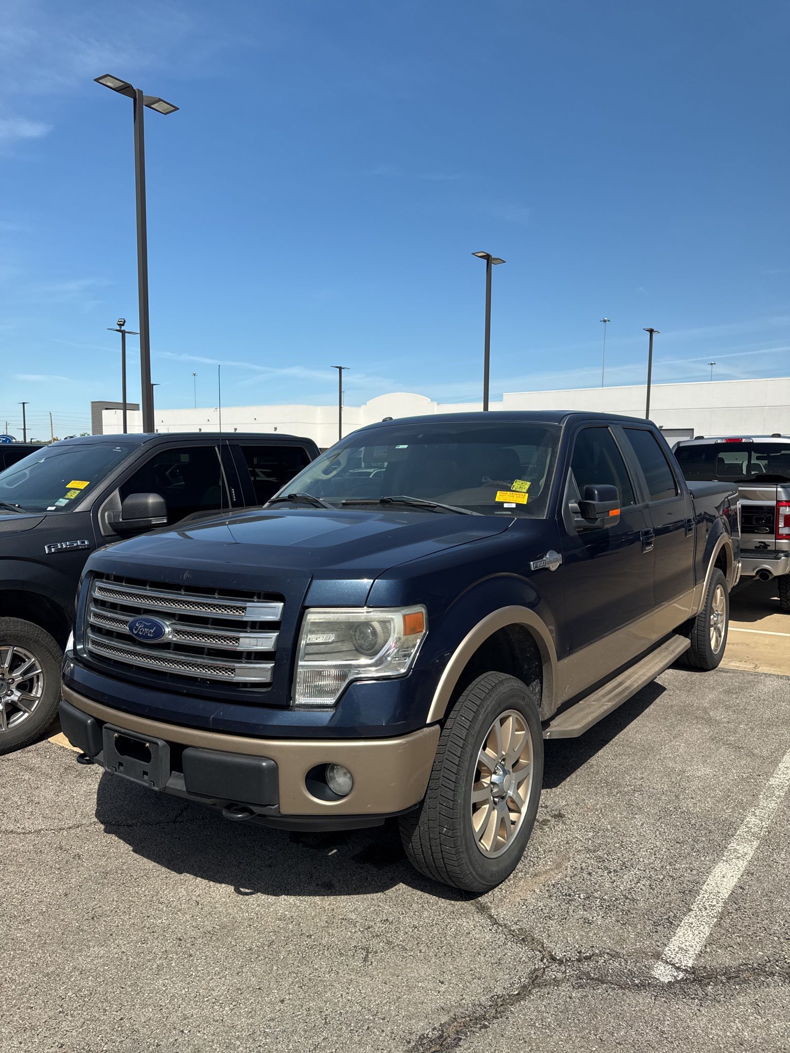 Blue 2014 Ford F-150 King Ranch SuperCrew 4WD Pickup Truck Four-Wheel Drive 6-Speed Automatic